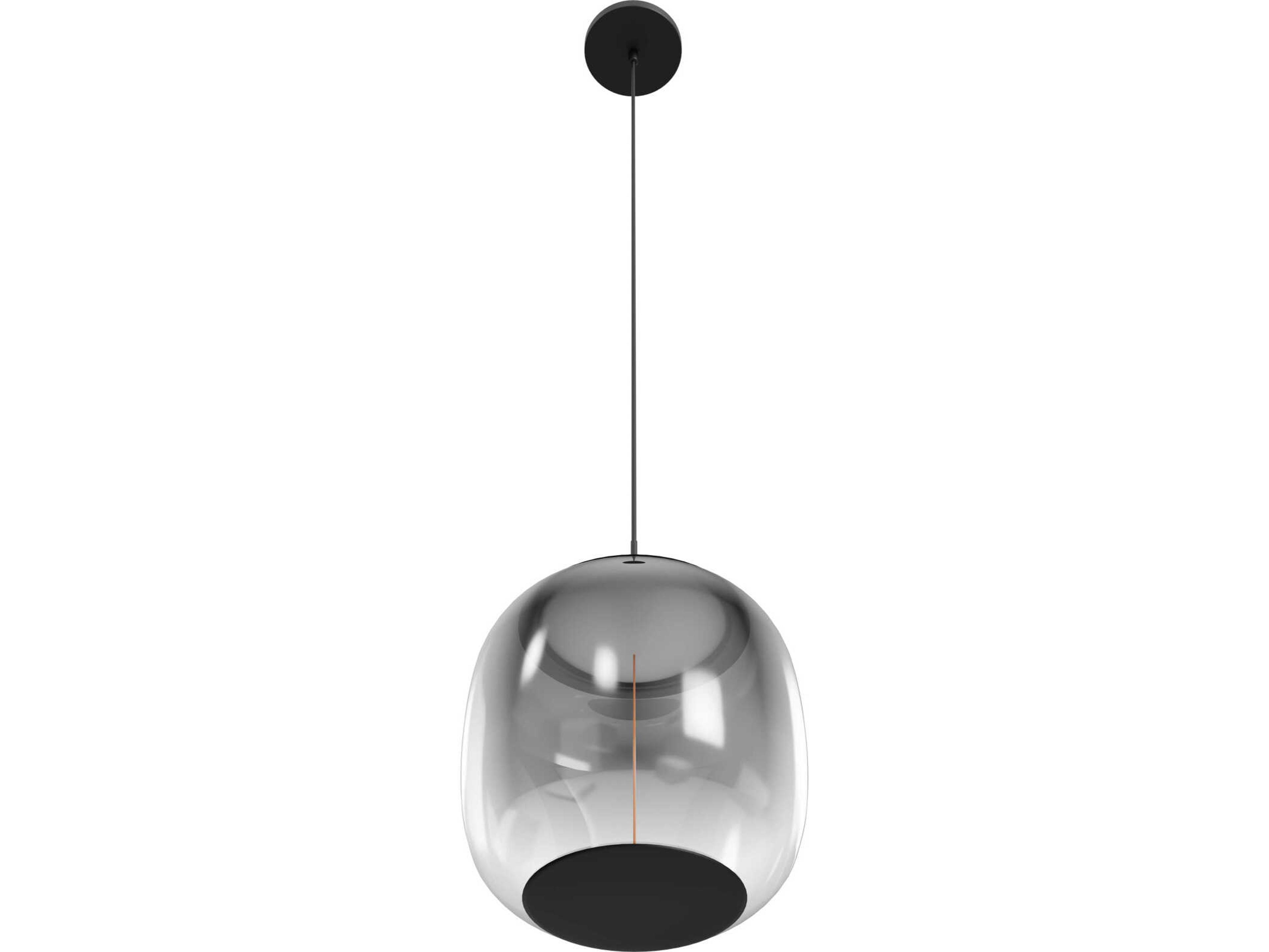 Avenue Lighting Monaco 1-Light Black Globe Mini Pendant
