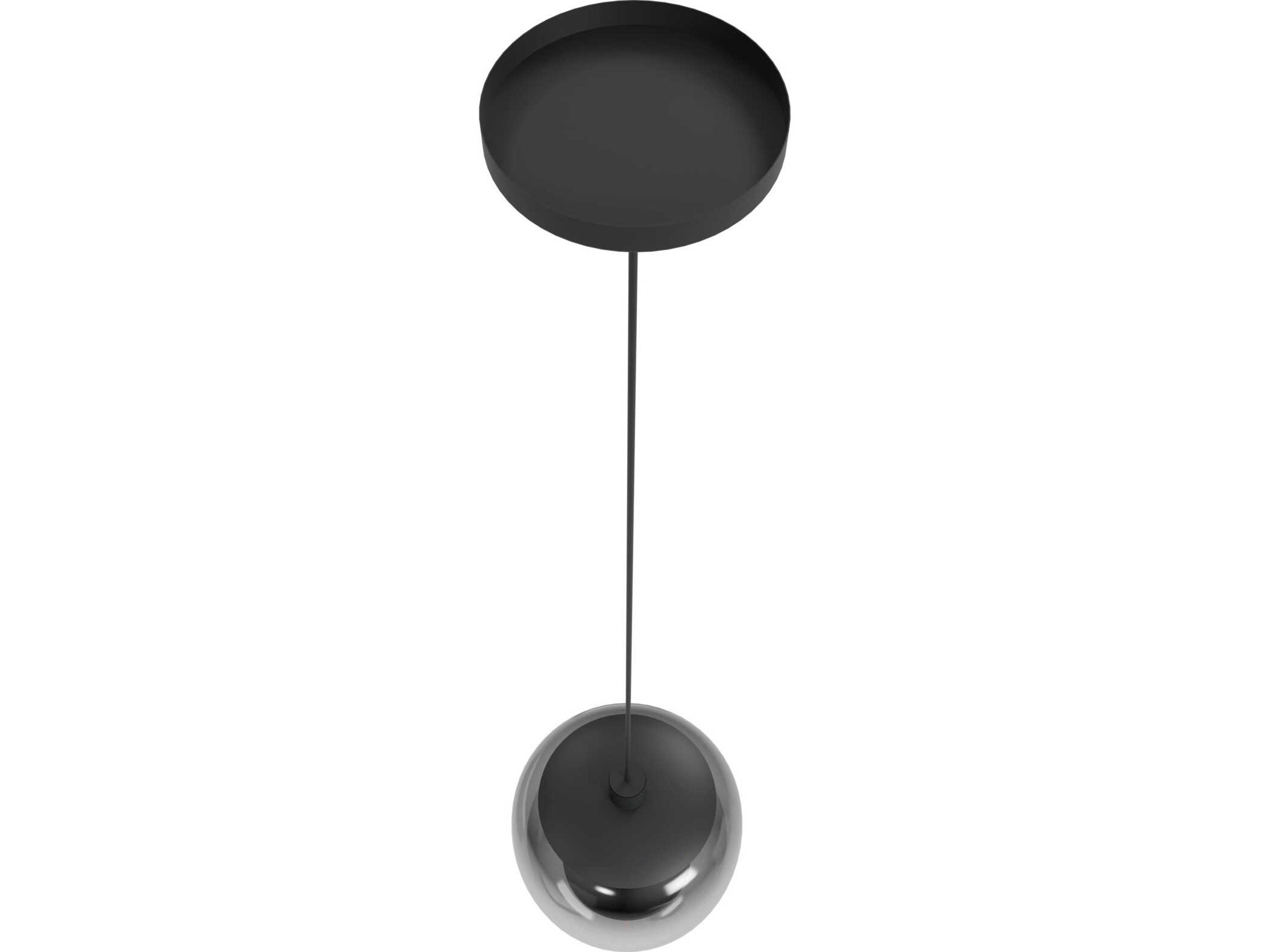 Avenue Lighting Monaco 1-Light Black Globe Mini Pendant