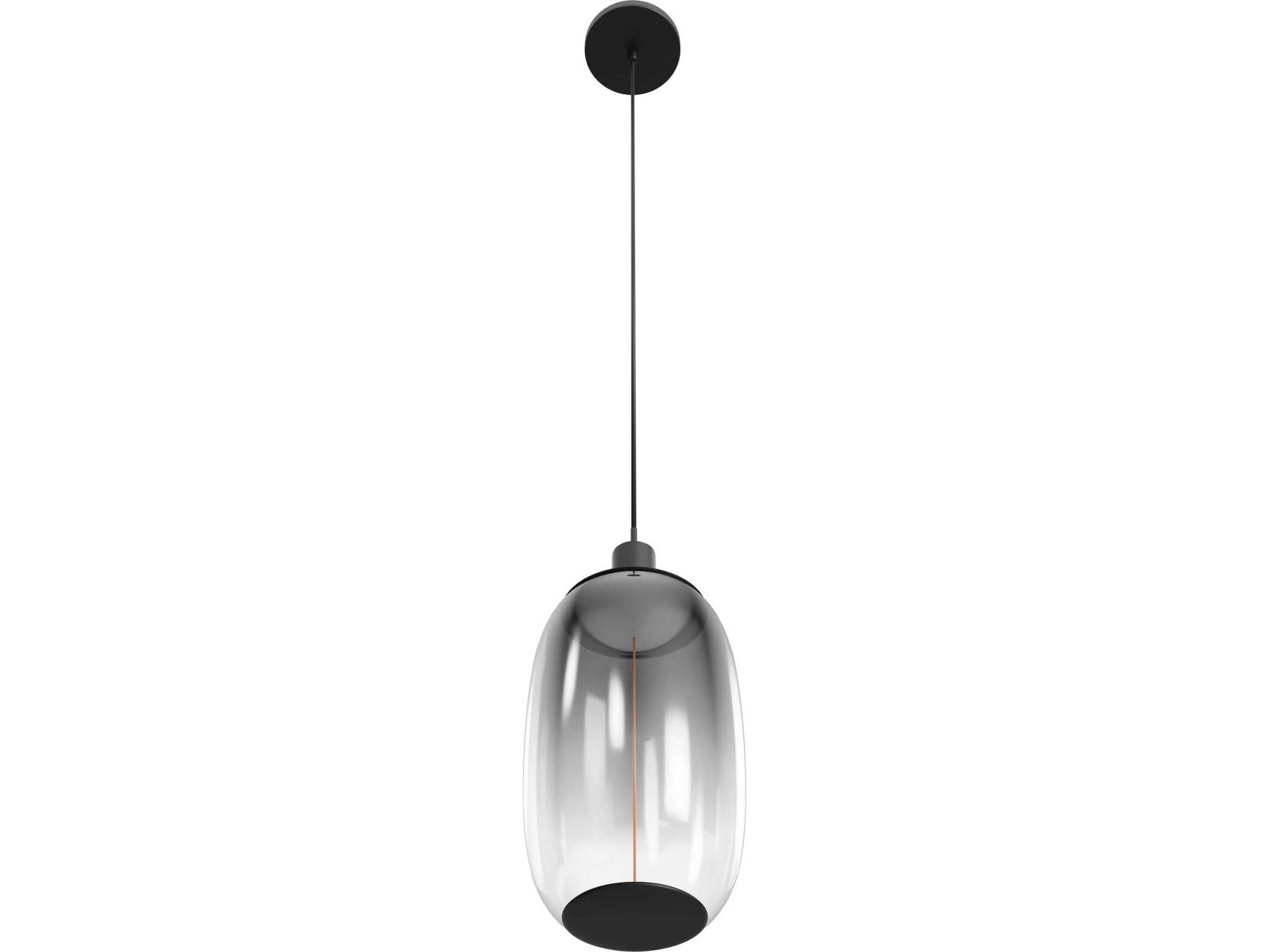 Avenue Lighting Monaco 1-Light Black Cylinder Mini Pendant