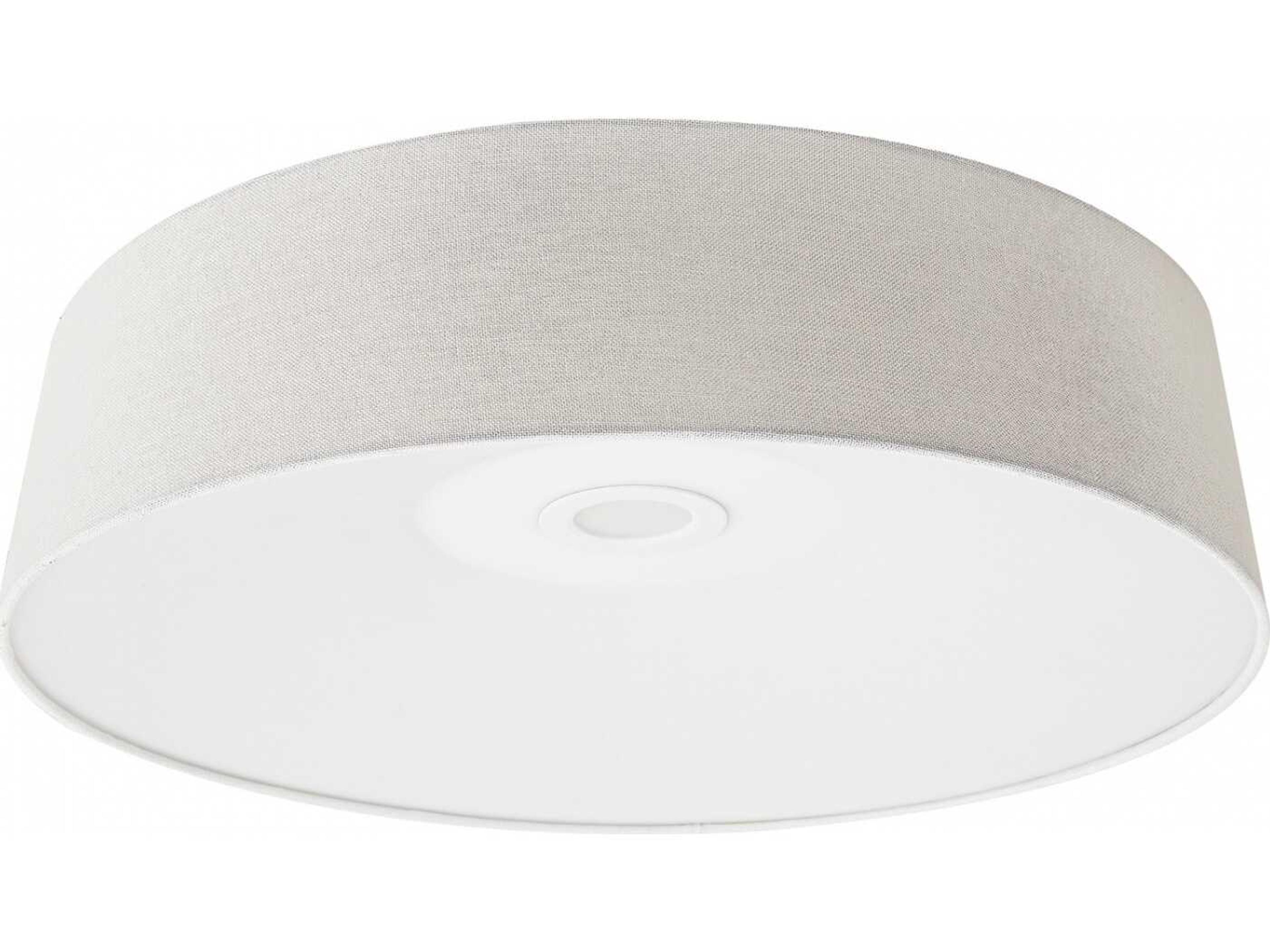 Cermack St 24 Inch LED Flush Mount Ivory Linen