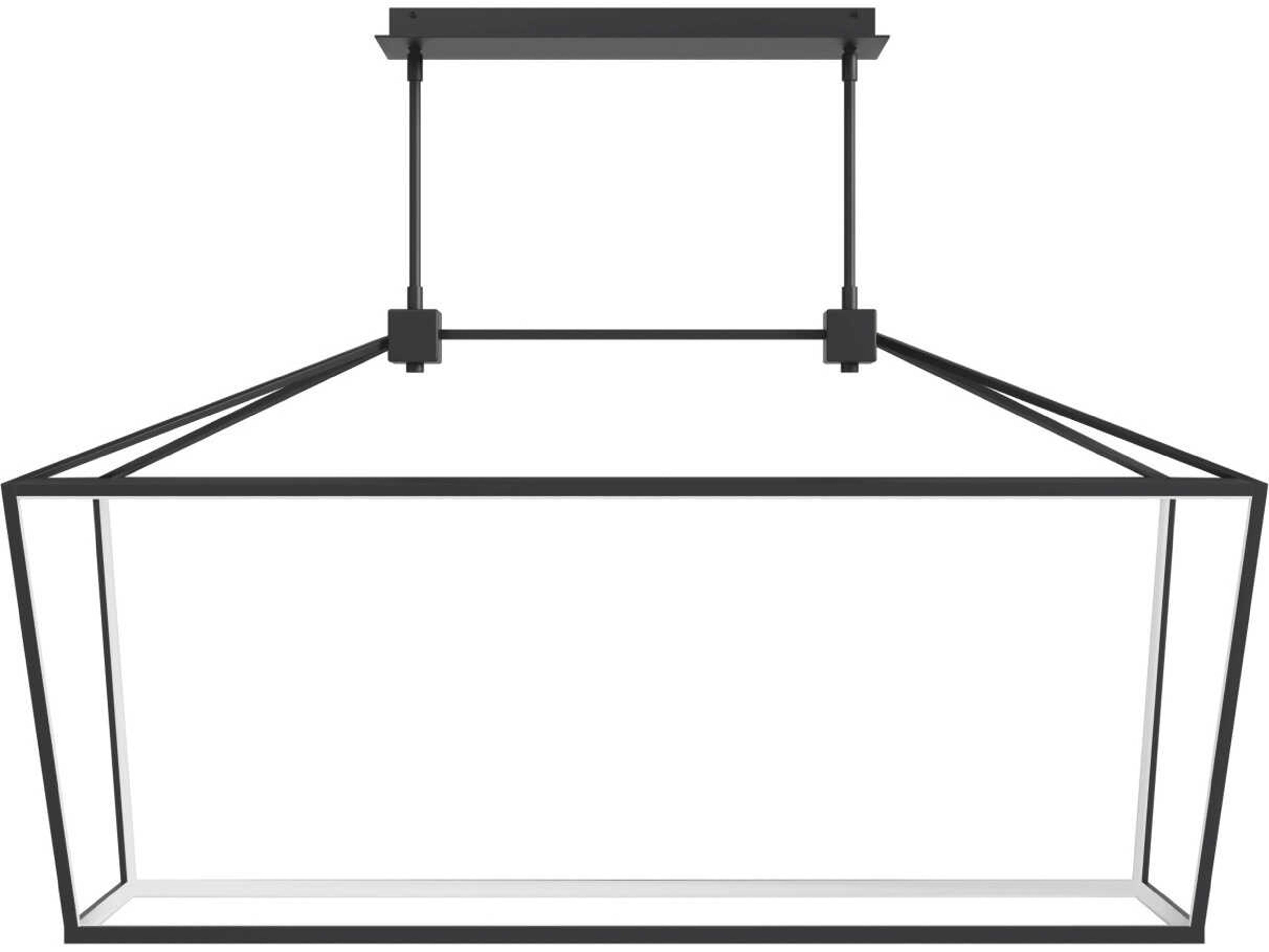 Park Ave LED Linear Chandelier Black