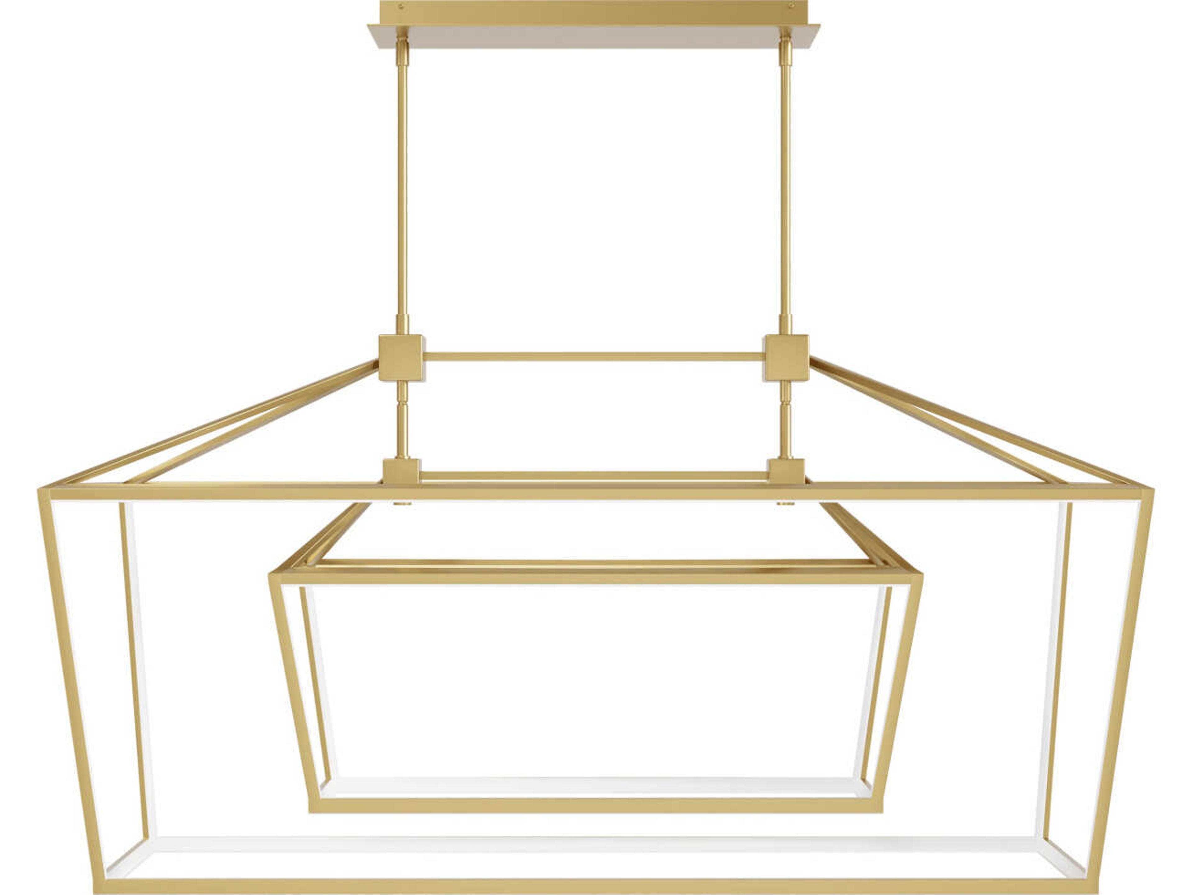 Park Ave Double Linear Chandelier in Gold