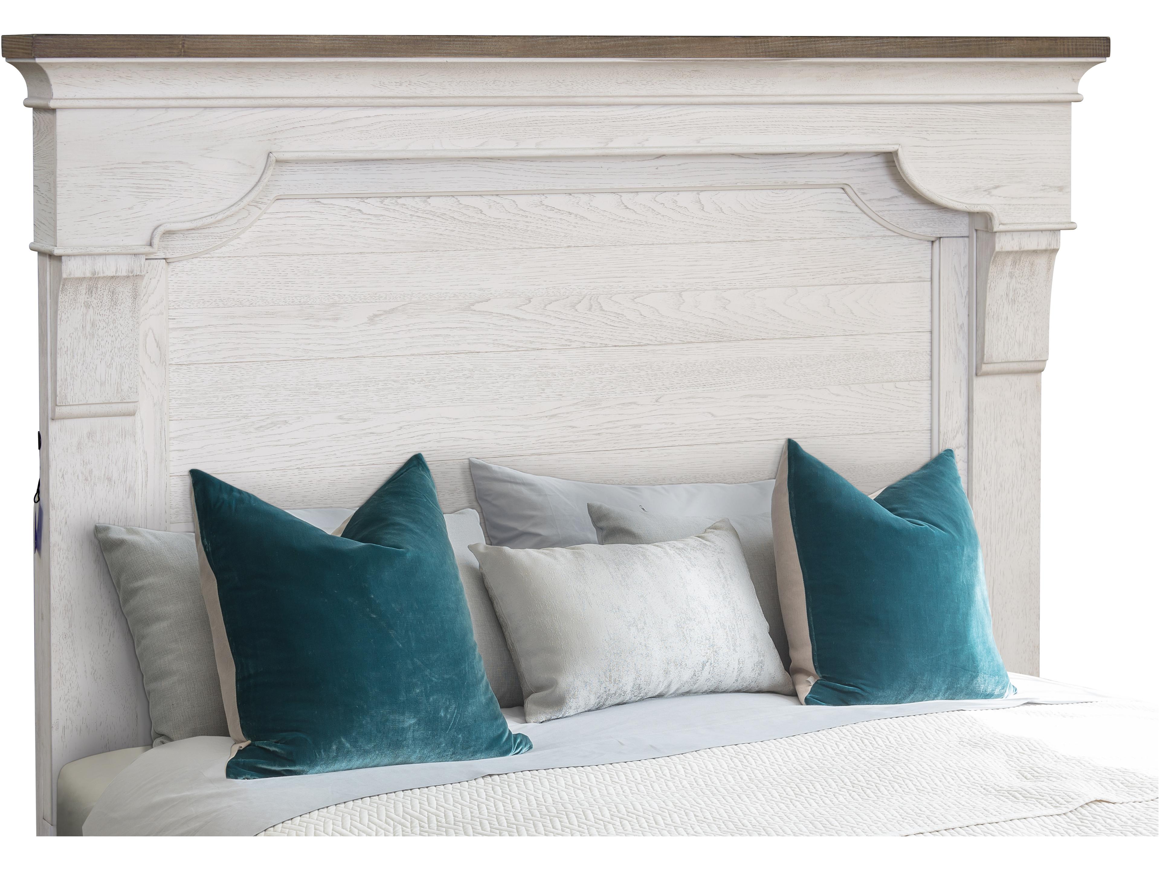 Avalon Furniture White Wood Queen Panel Bed