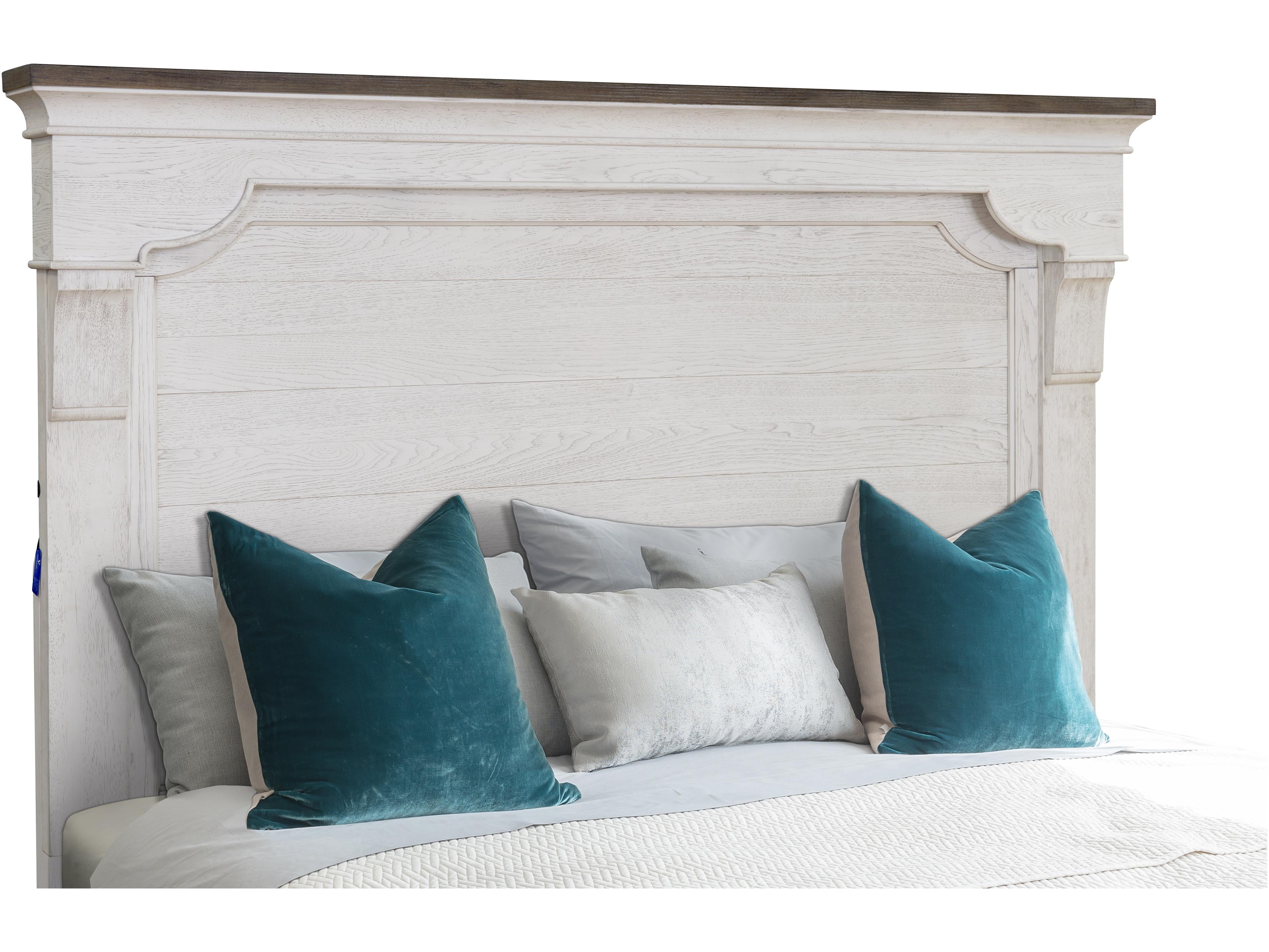 Avalon Furniture White Wood King Panel Bed