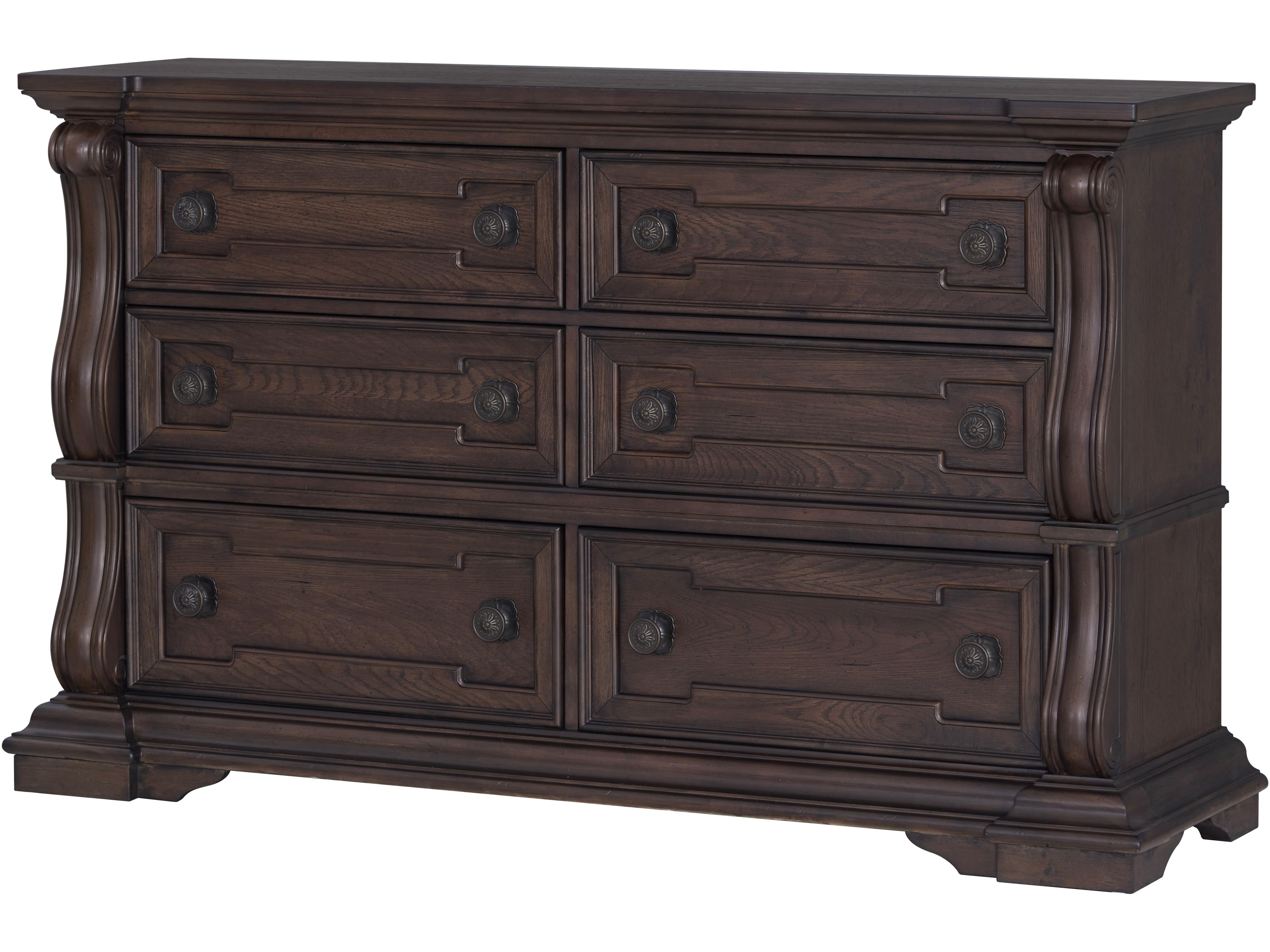 Avalon Furniture 6-Drawers Brown Hardwood Double Dresser