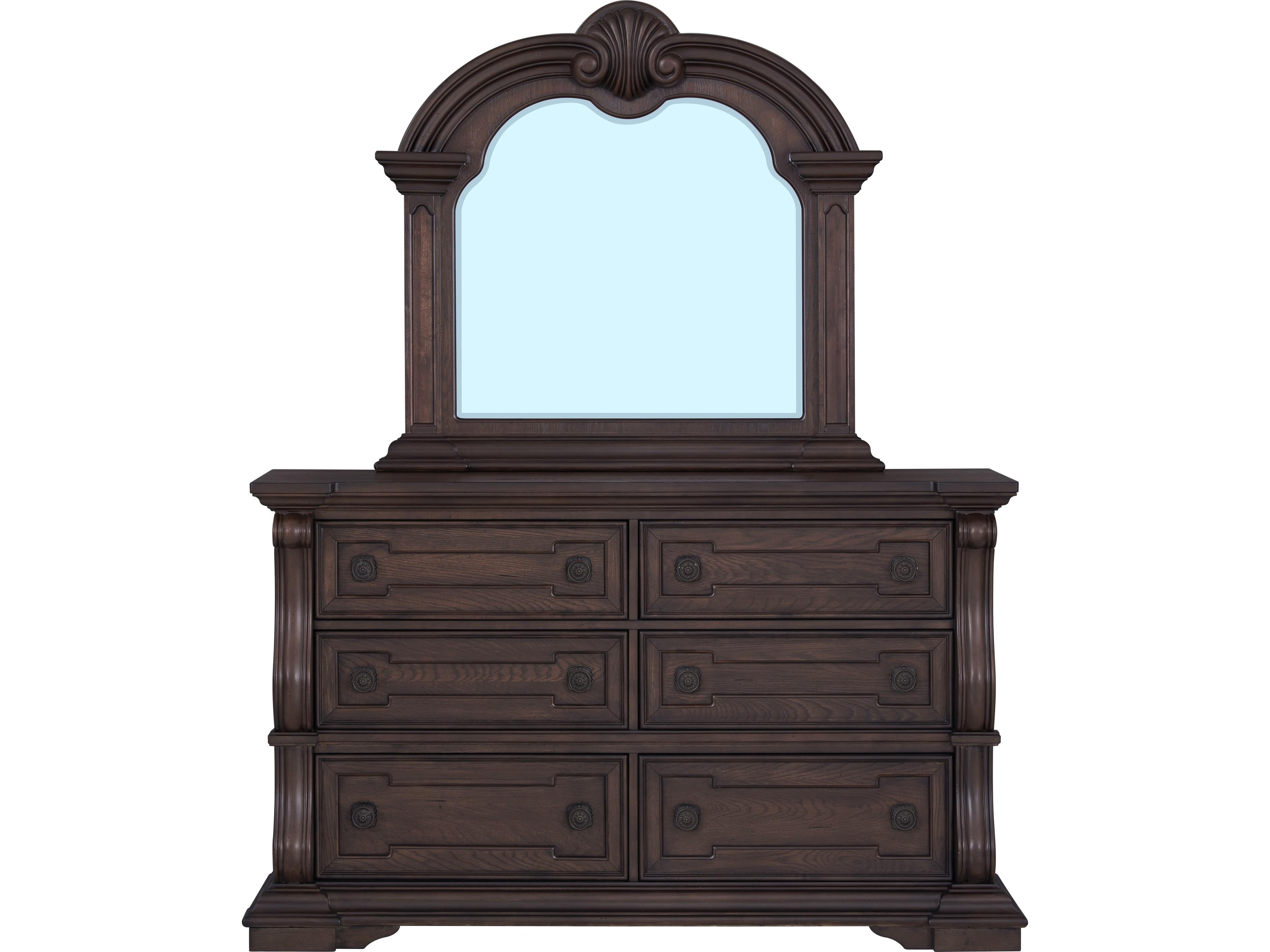 Avalon Furniture 6-Drawers Brown Hardwood Double Dresser