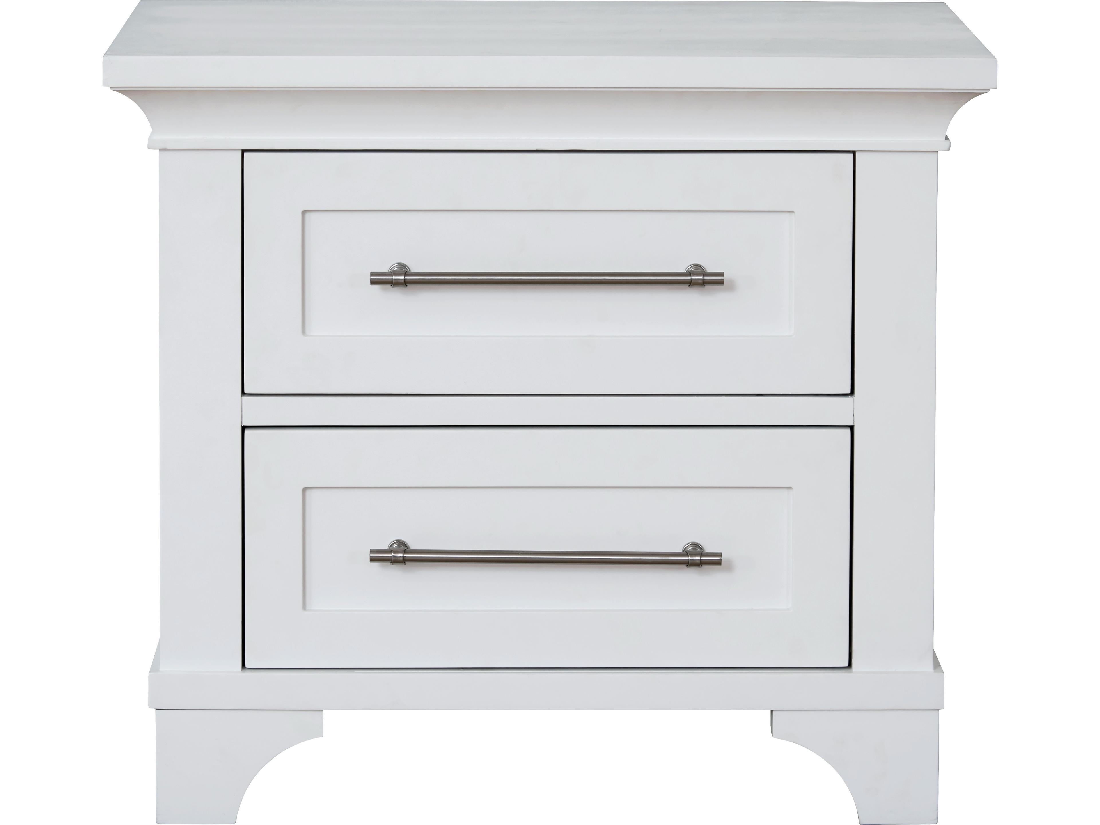 Avalon Furniture 2-Drawers Pine Wood Nightstand