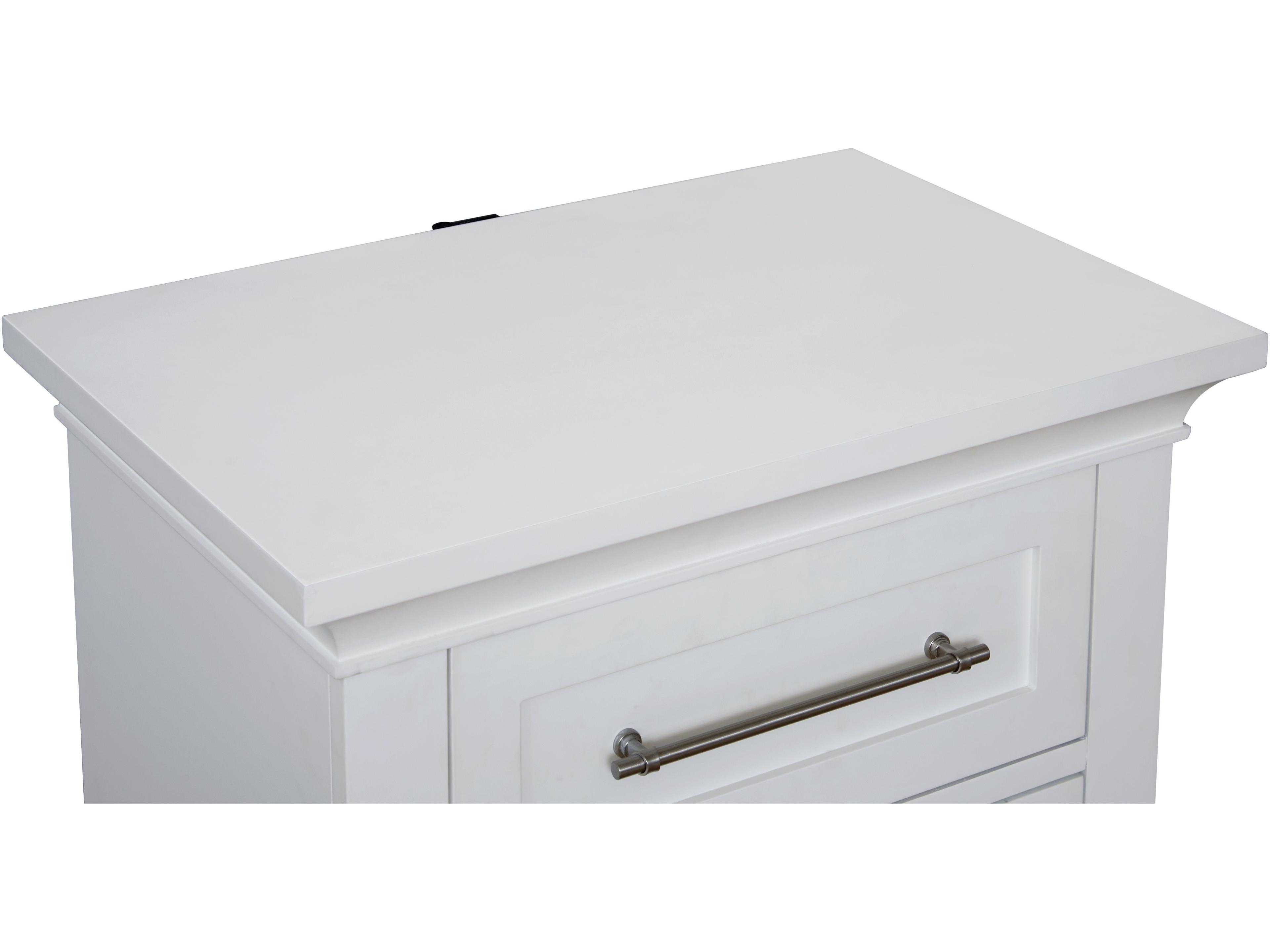 Avalon Furniture 2-Drawers Pine Wood Nightstand