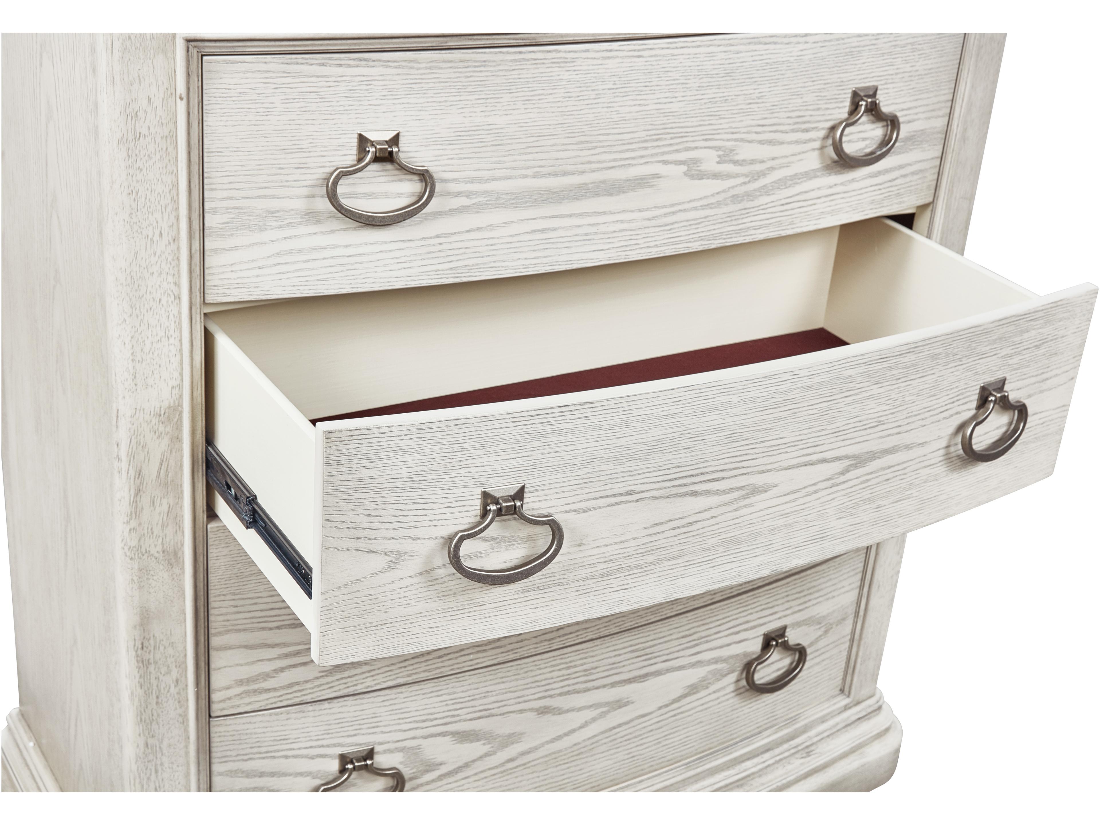 Avalon Furniture White Acacia Wood Accent Chest
