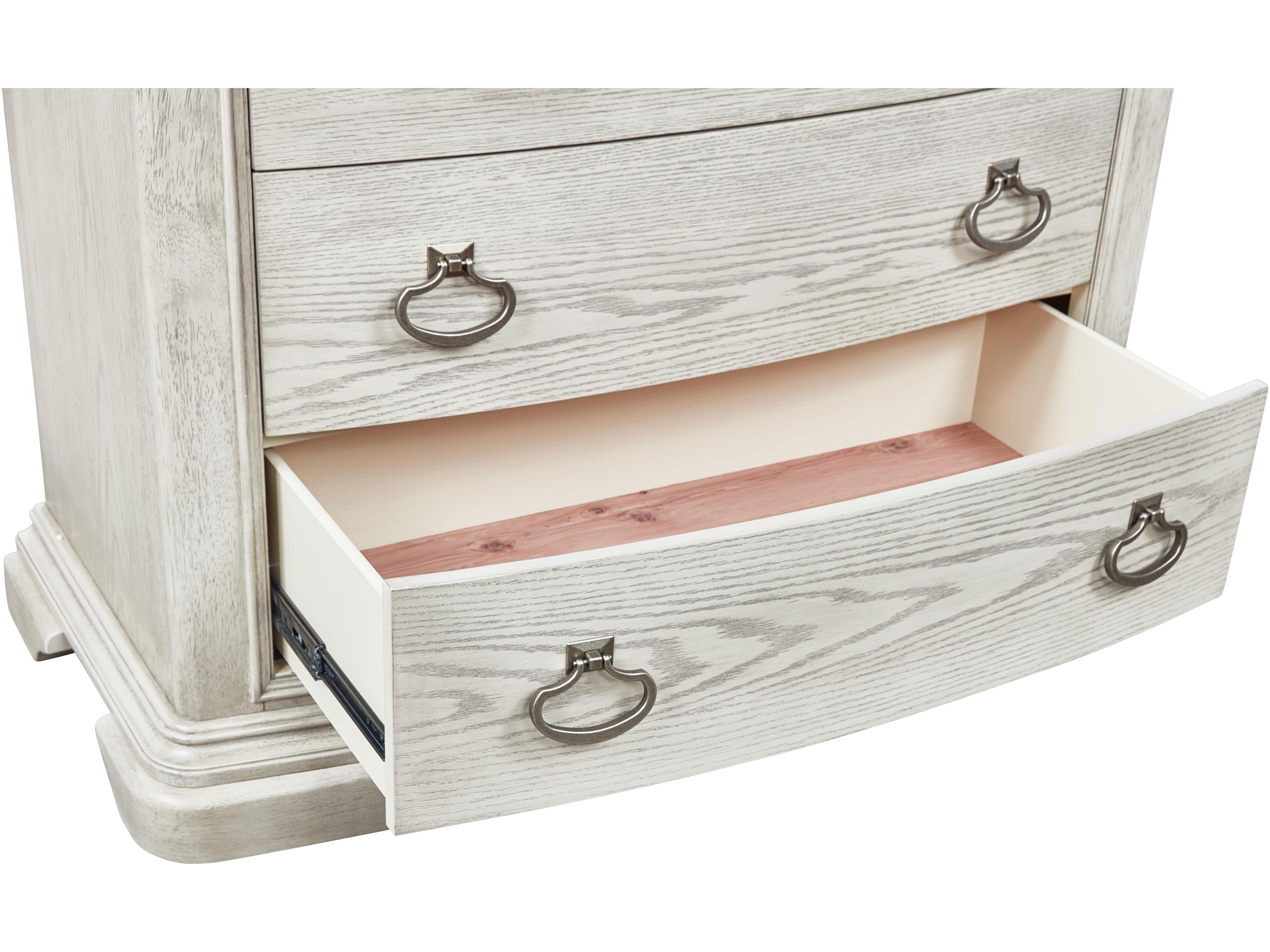 Avalon Furniture White Acacia Wood Accent Chest