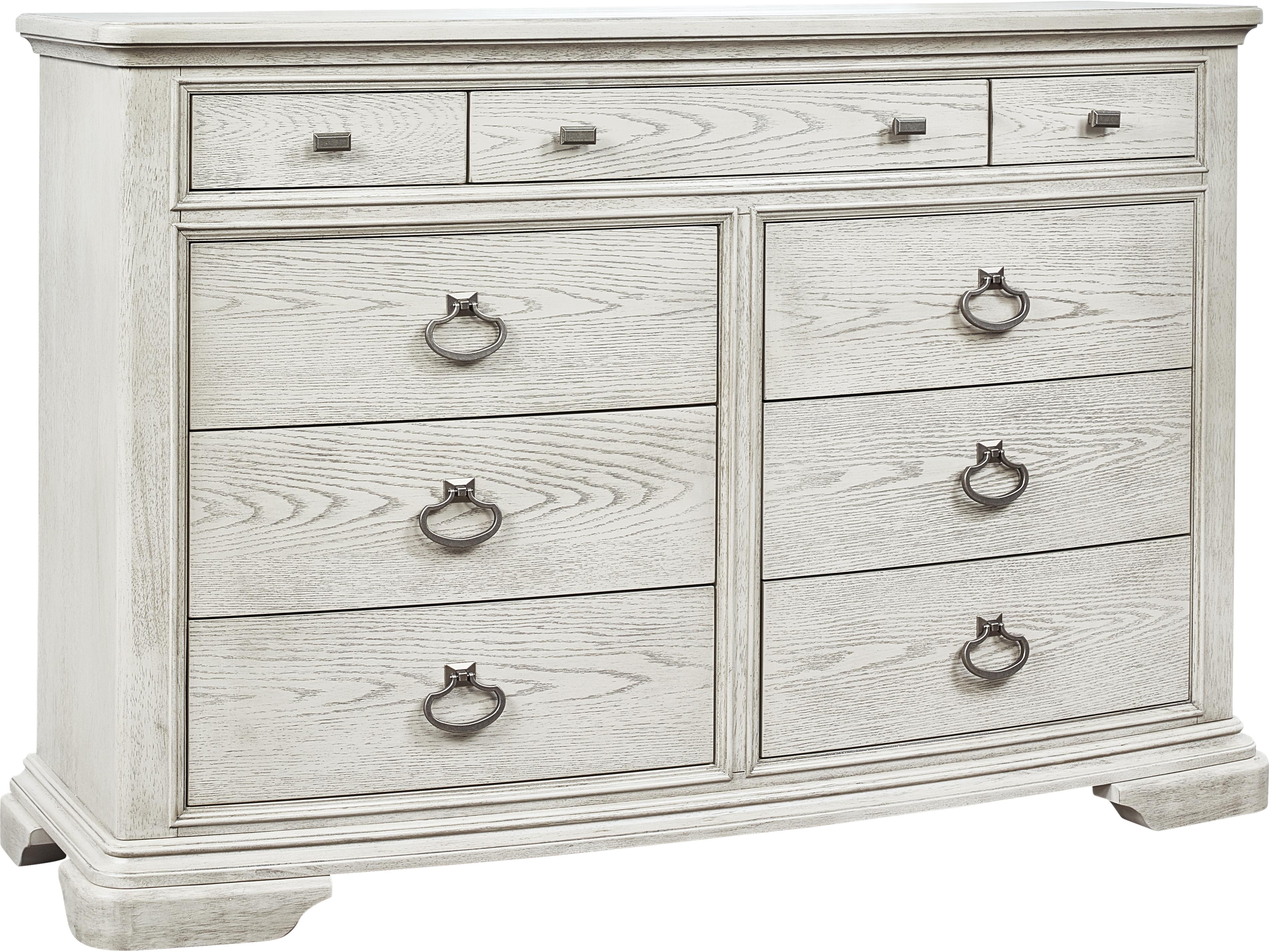 Gray Acacia Wood Double Dresser