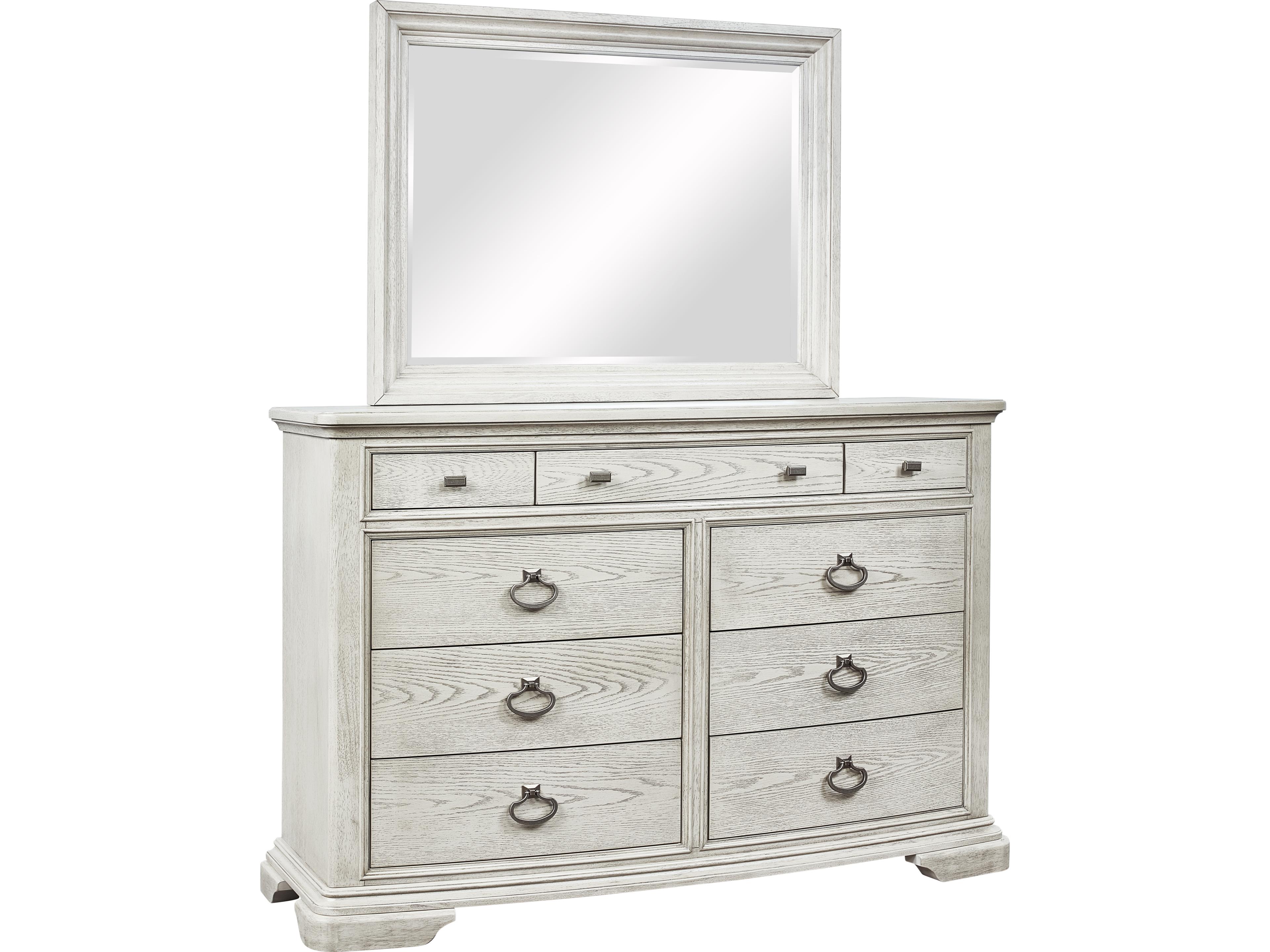Avalon Furniture Gray Acacia Wood Double Dresser