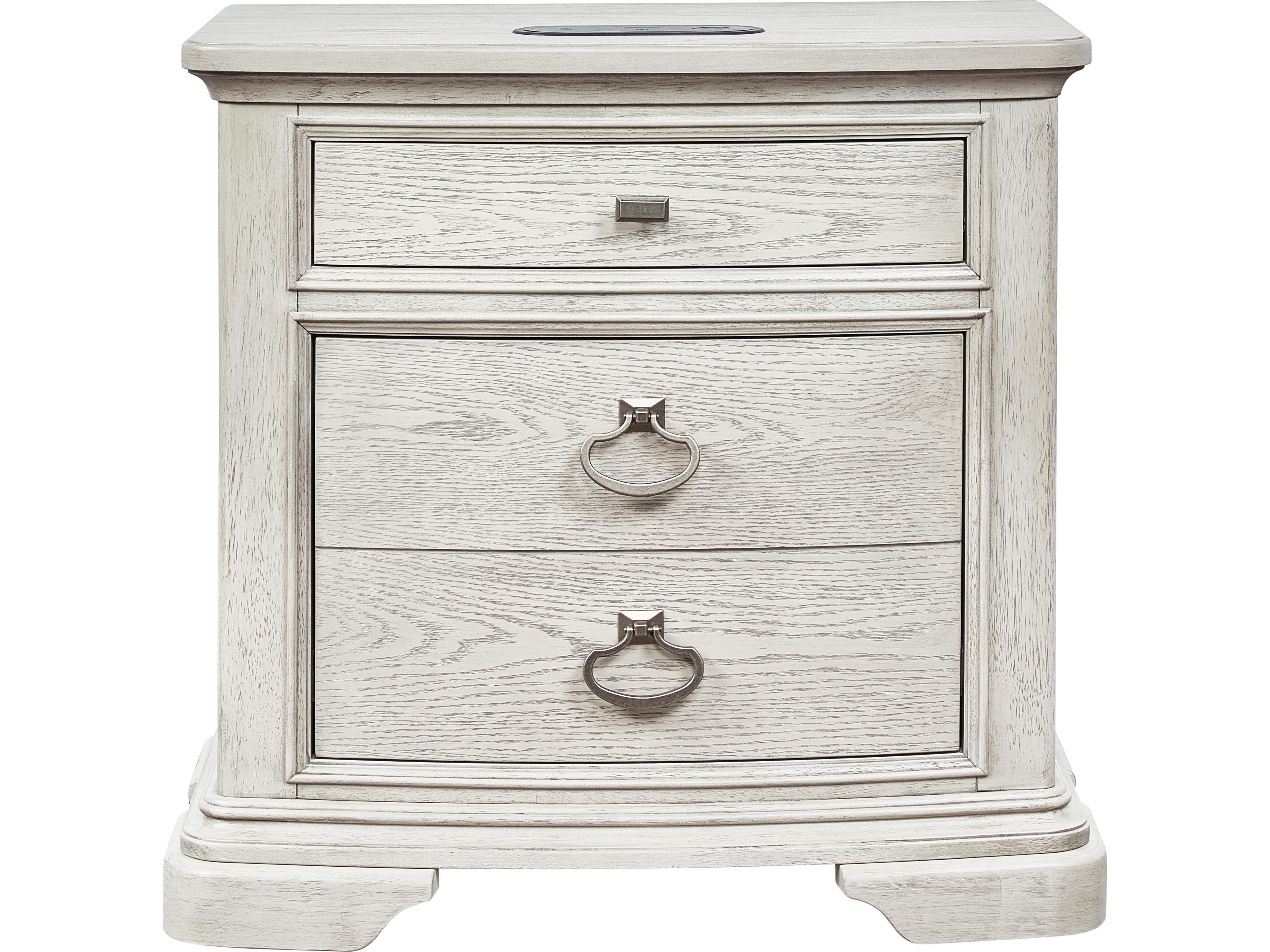 Avalon Furniture 3-Drawers Gray Rubberwood Nightstand