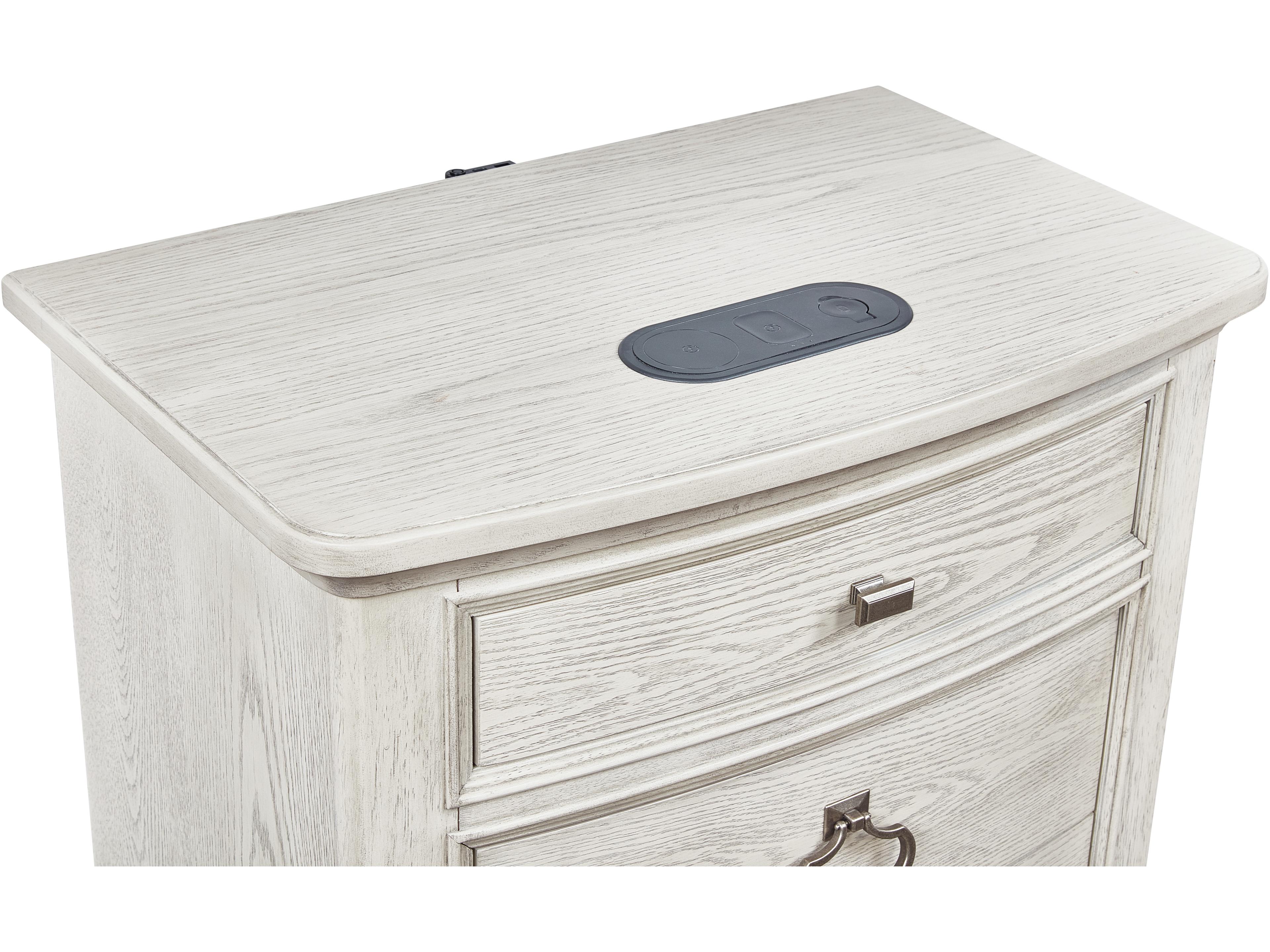 Avalon Furniture 3-Drawers Gray Rubberwood Nightstand