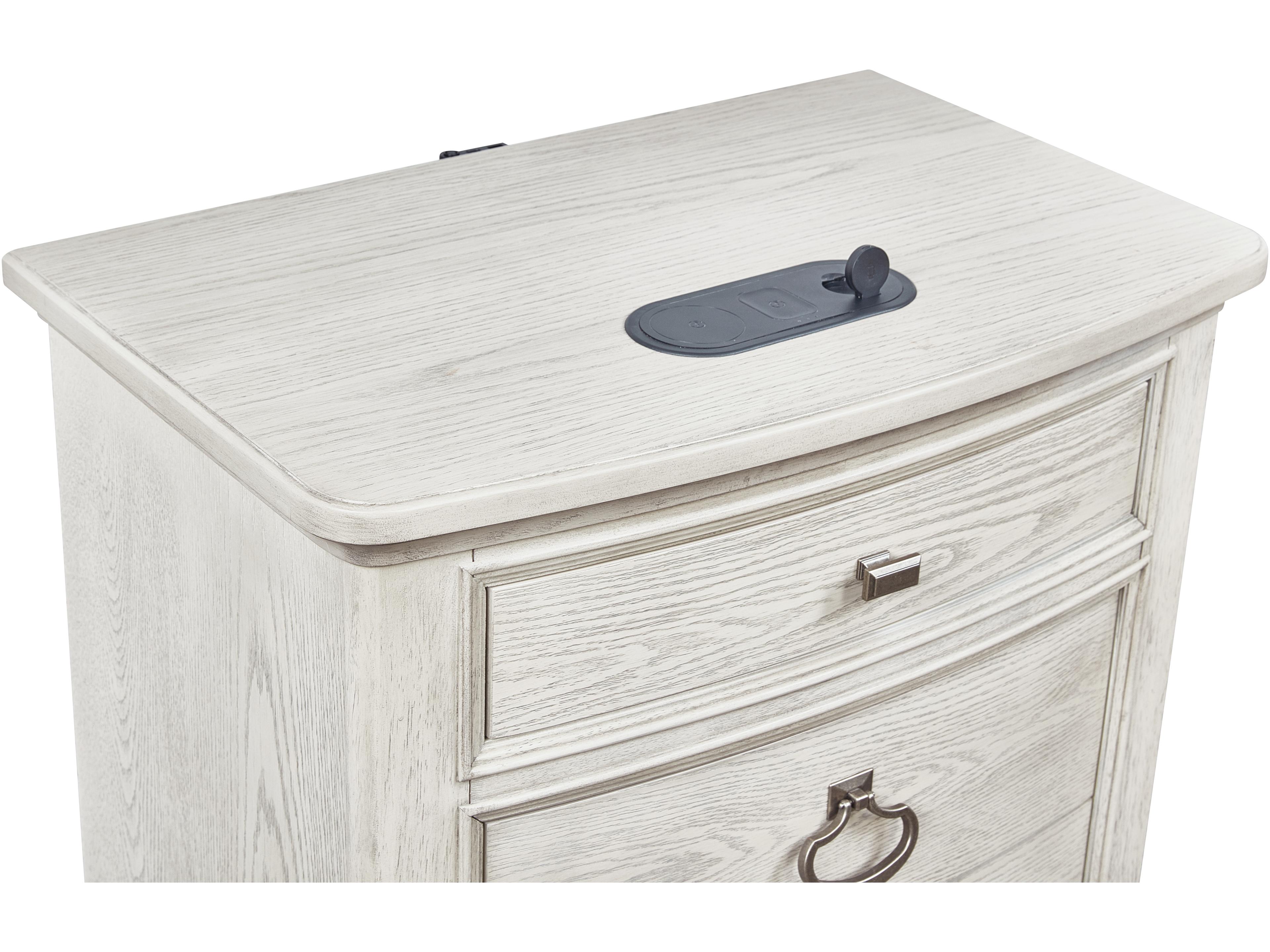 Avalon Furniture 3-Drawers Gray Rubberwood Nightstand