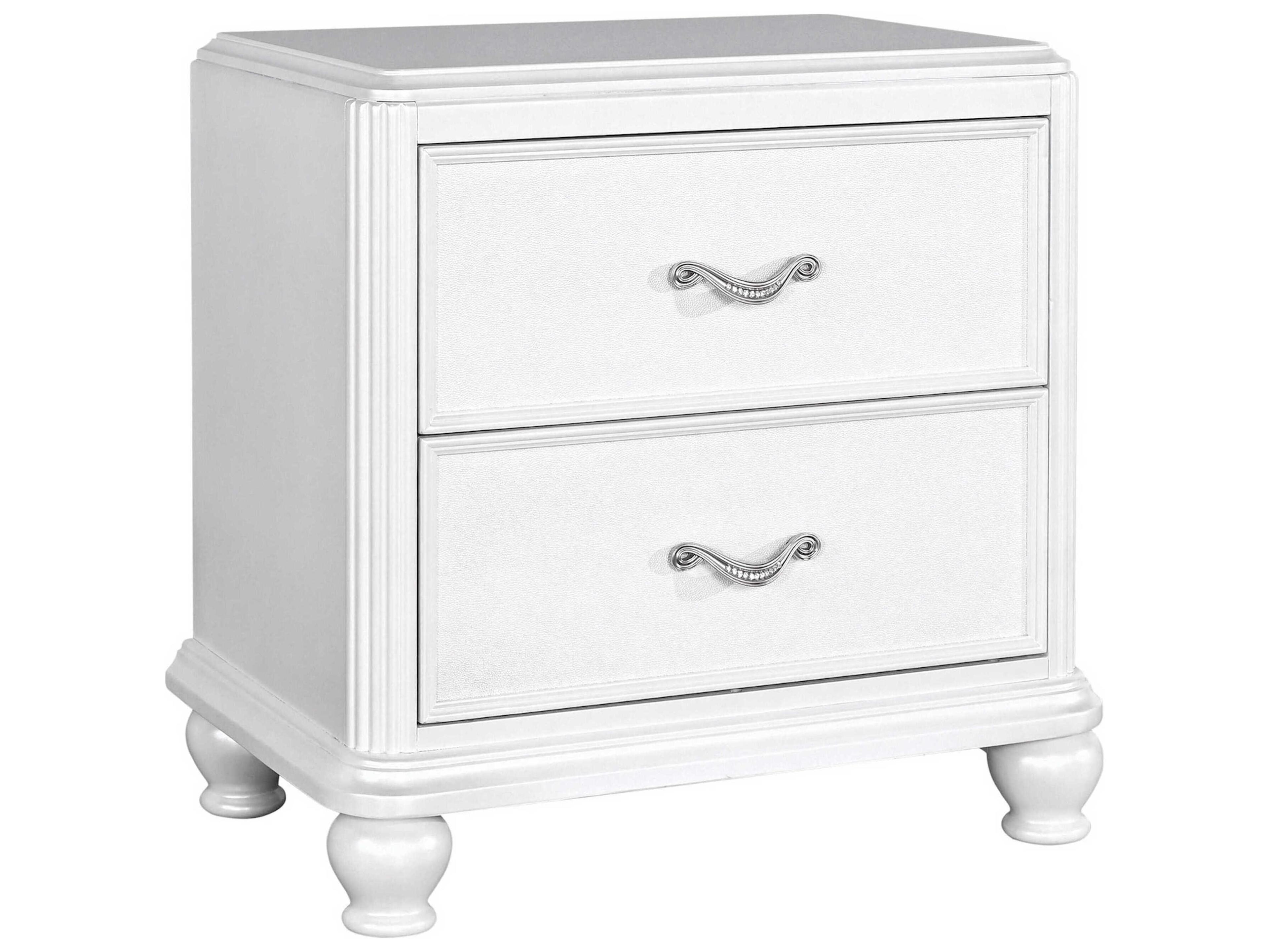 2-Drawers Hardwood Nightstand