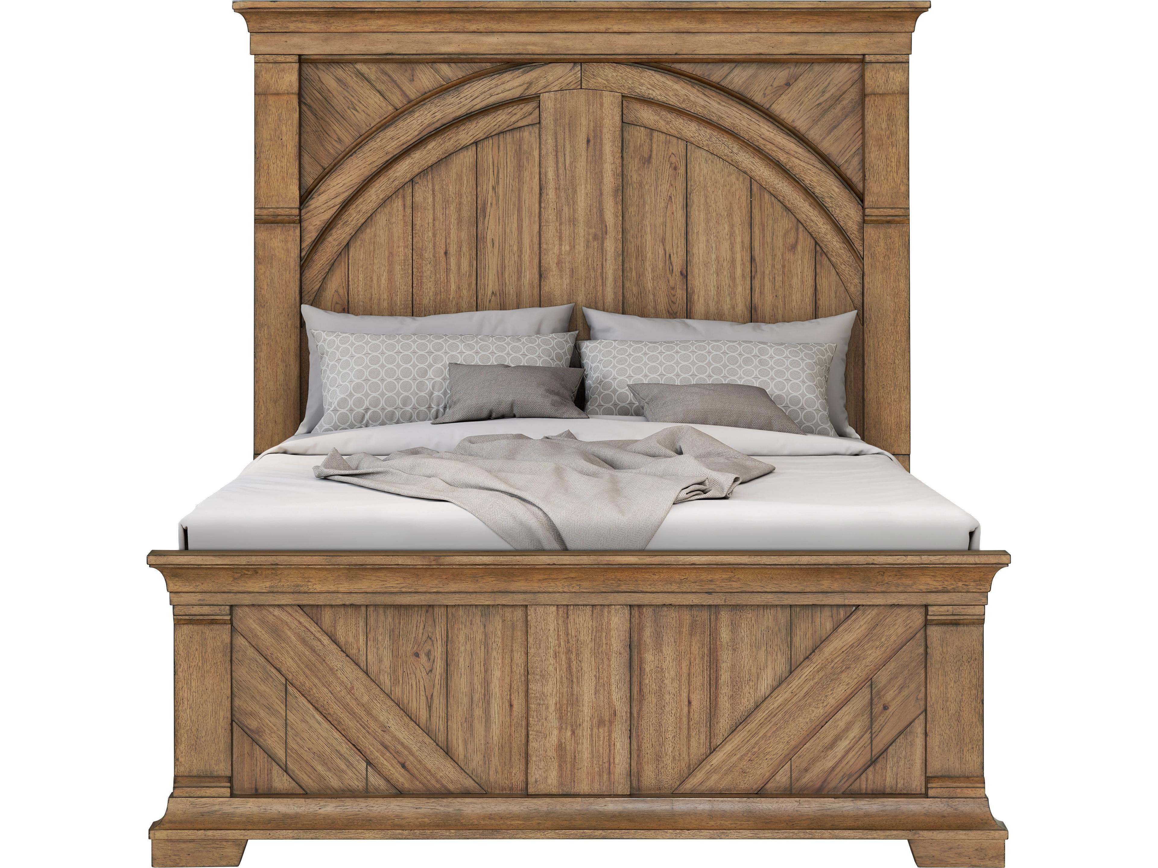 Avalon Furniture Old Hickory Brown Rubberwood Wood Queen Panel Bed