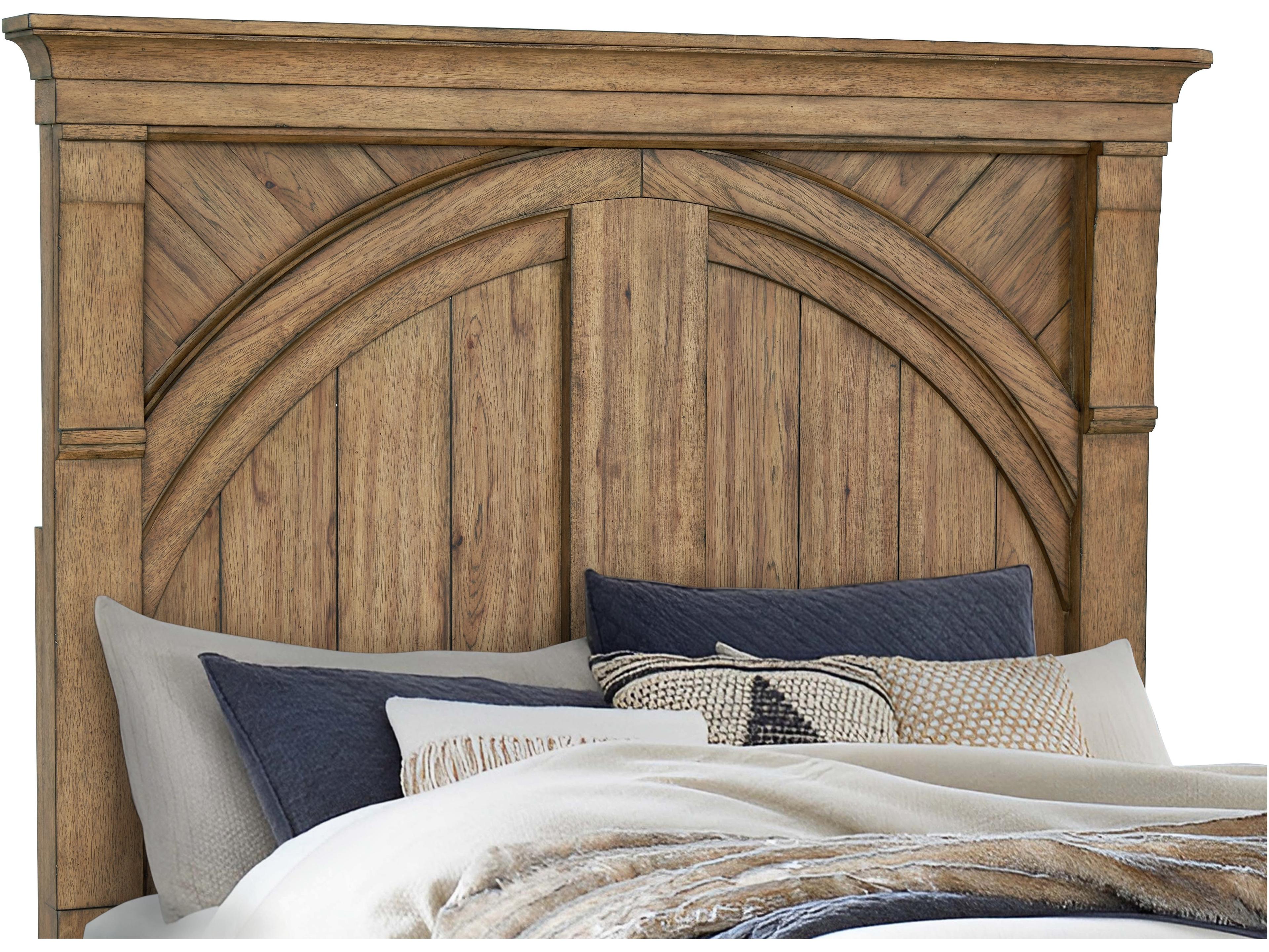 Avalon Furniture Old Hickory Brown Rubberwood Wood Queen Panel Bed