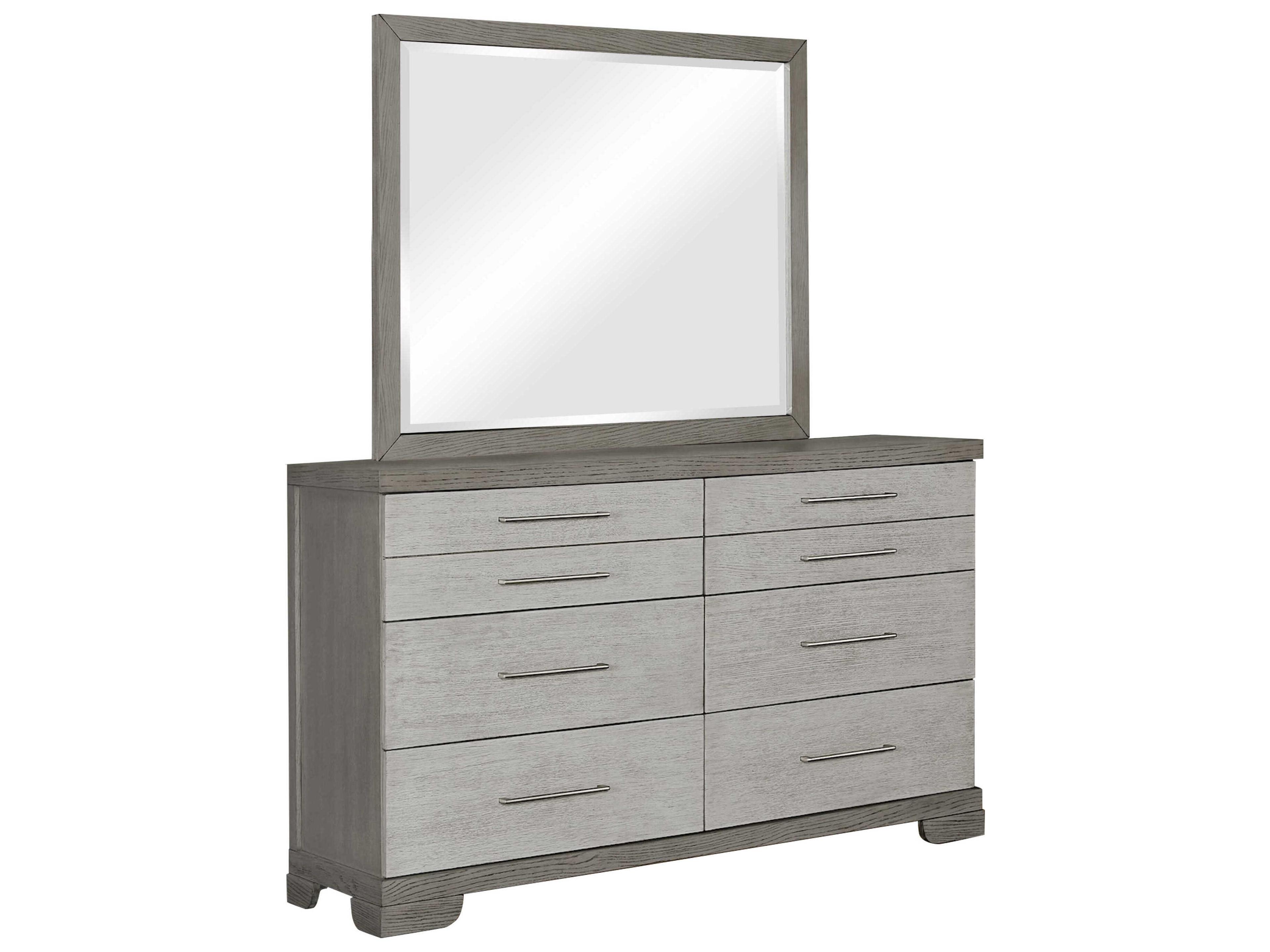 Avalon Furniture Gray Oak Wood Double Dresser