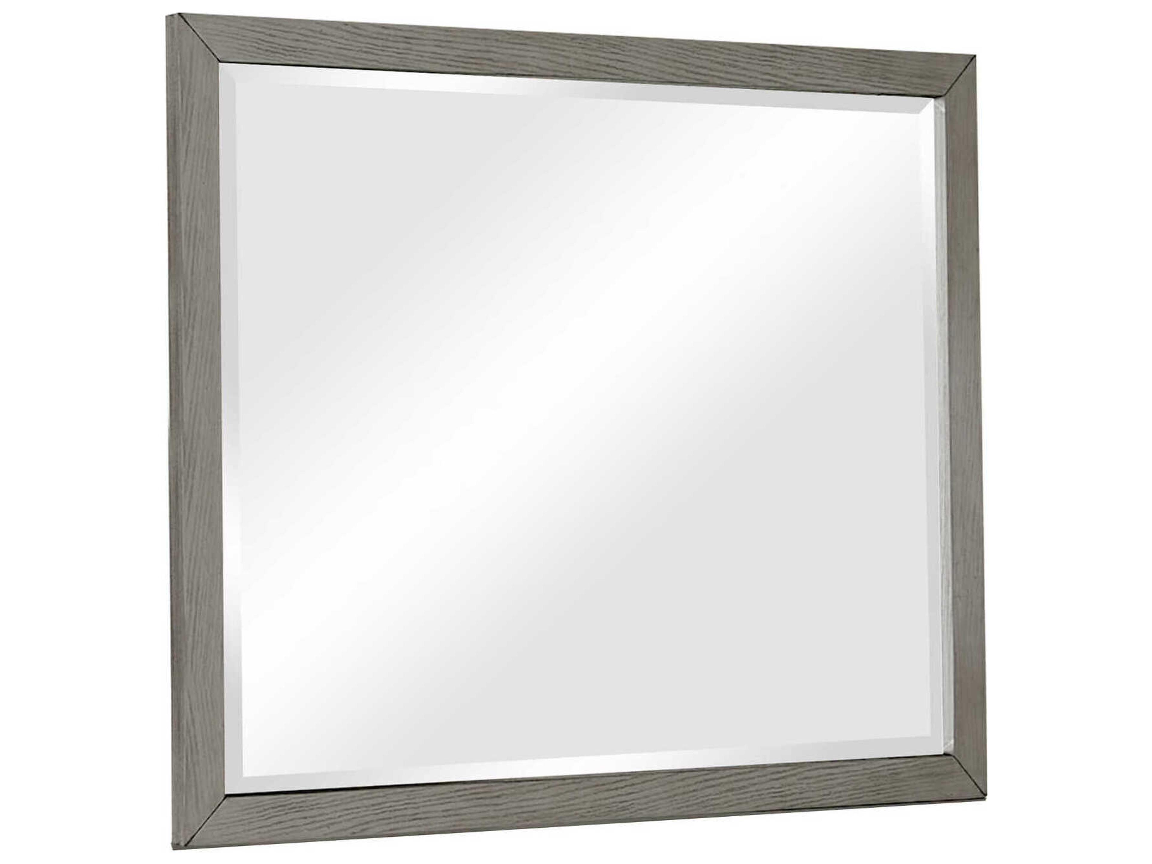 White Light Taupe Rectangular Dresser Mirror