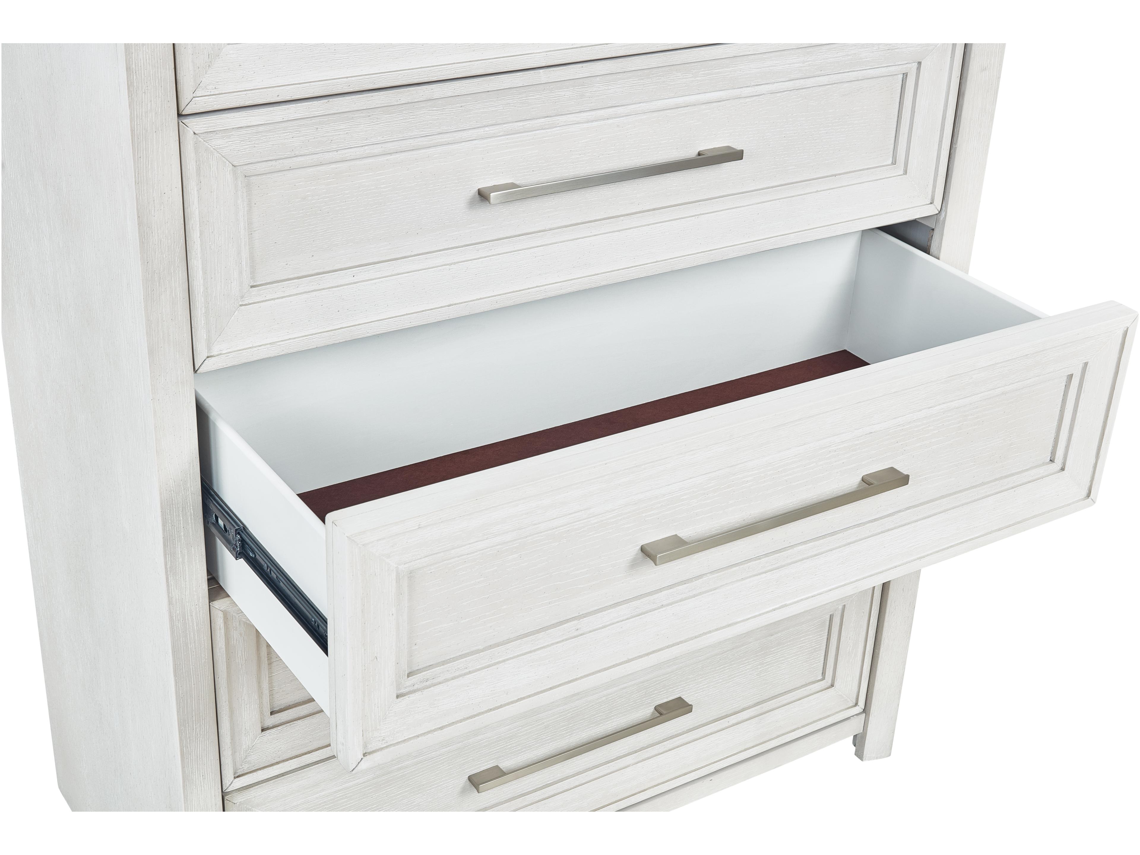 Avalon Furniture Brushed White Oak Wood Accent Chest