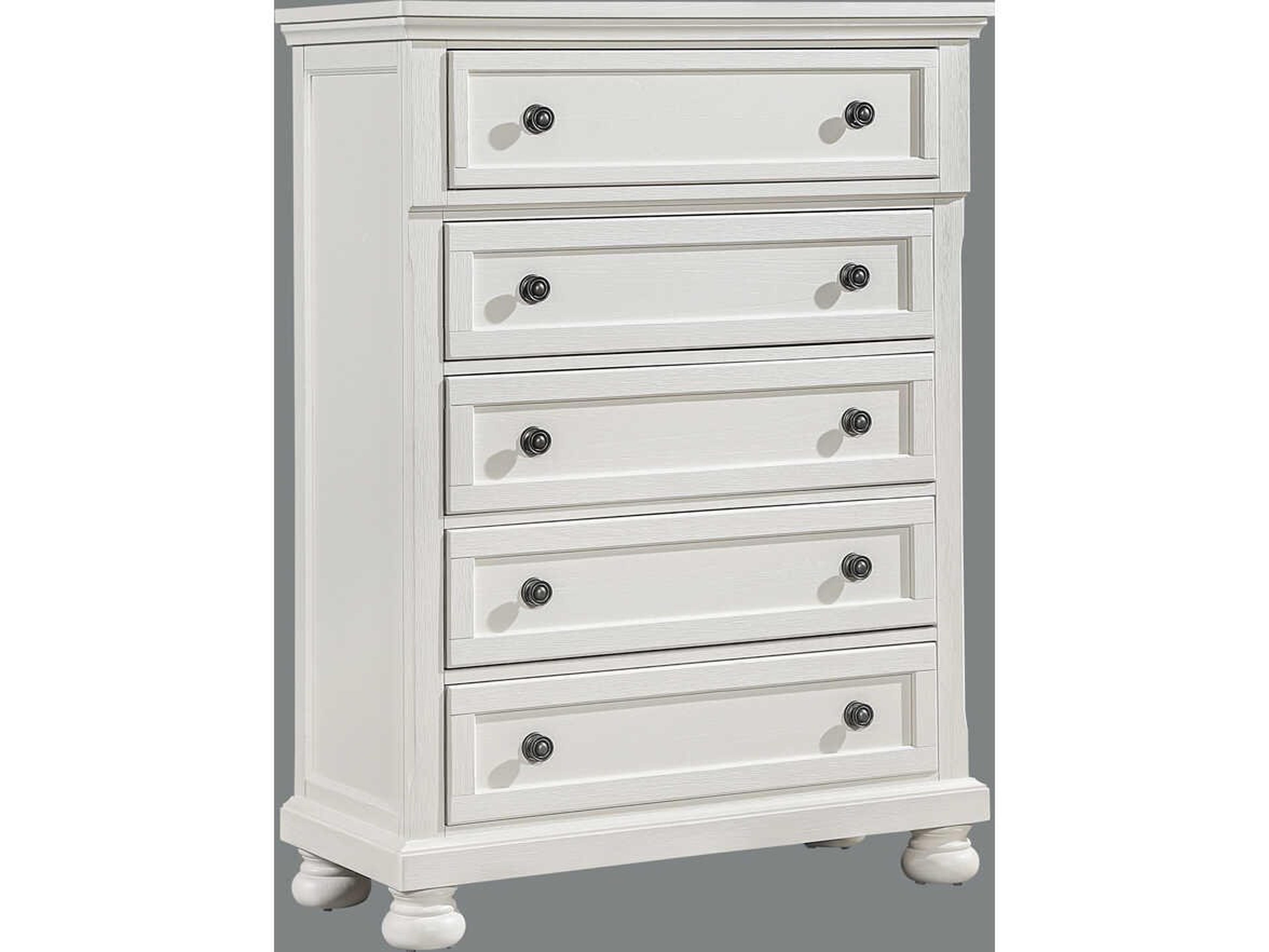 Stella 5-Drawer Chest in Weathered Soft White