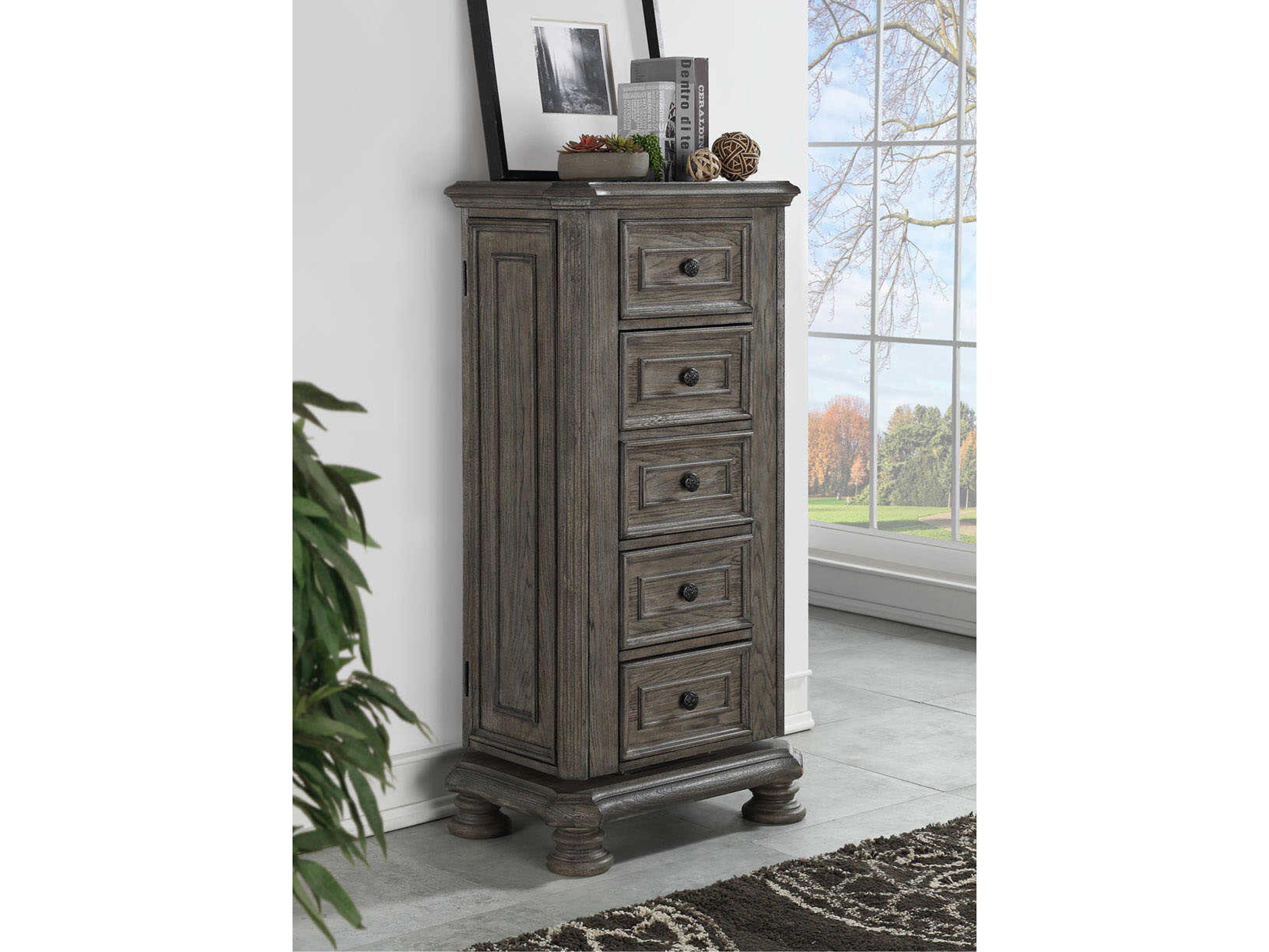 Avalon Furniture Sandblasted Gray Solid Wood Lingerie Chest