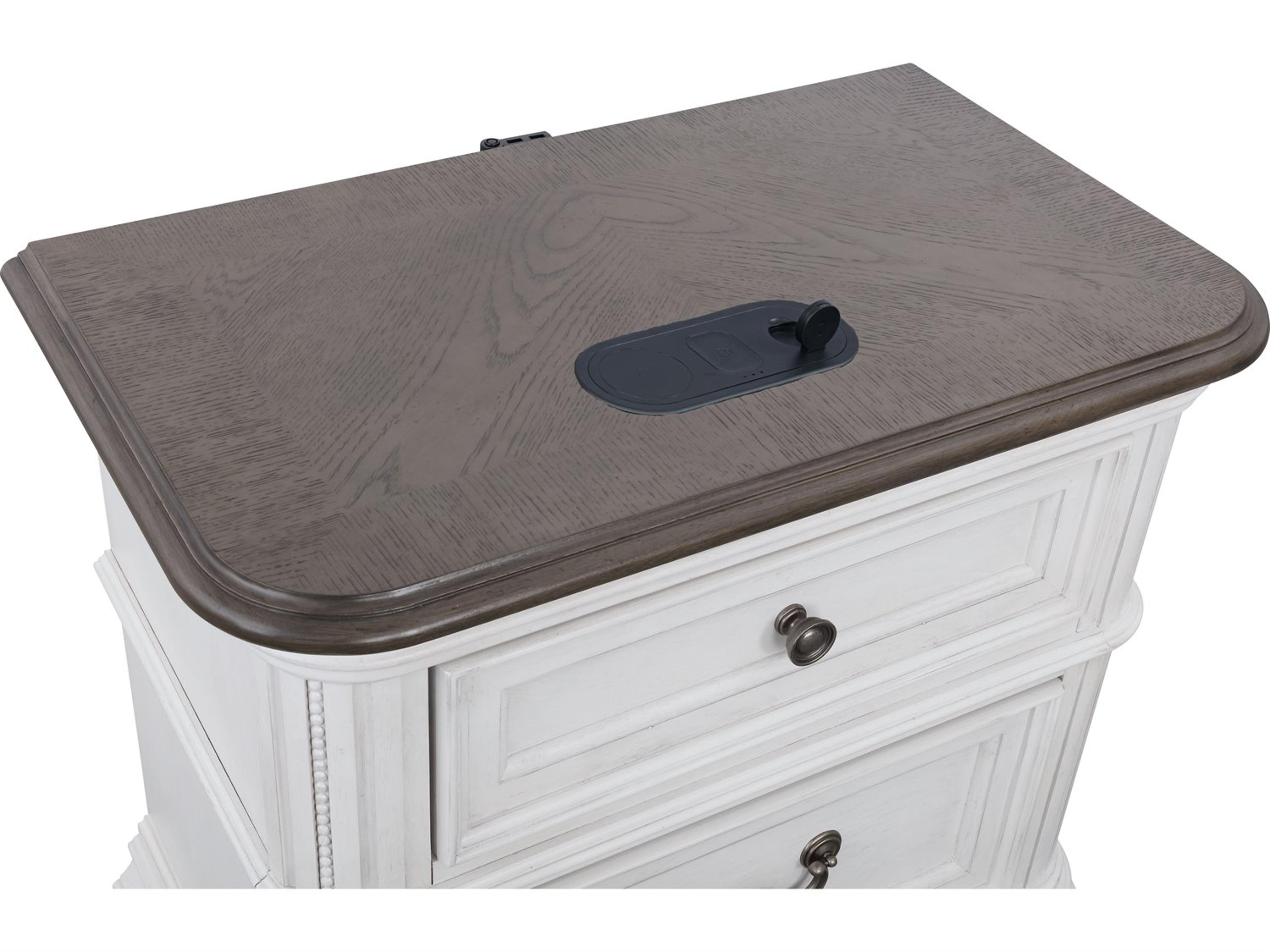 Avalon Furniture 2-Drawers White Plywood Nightstand