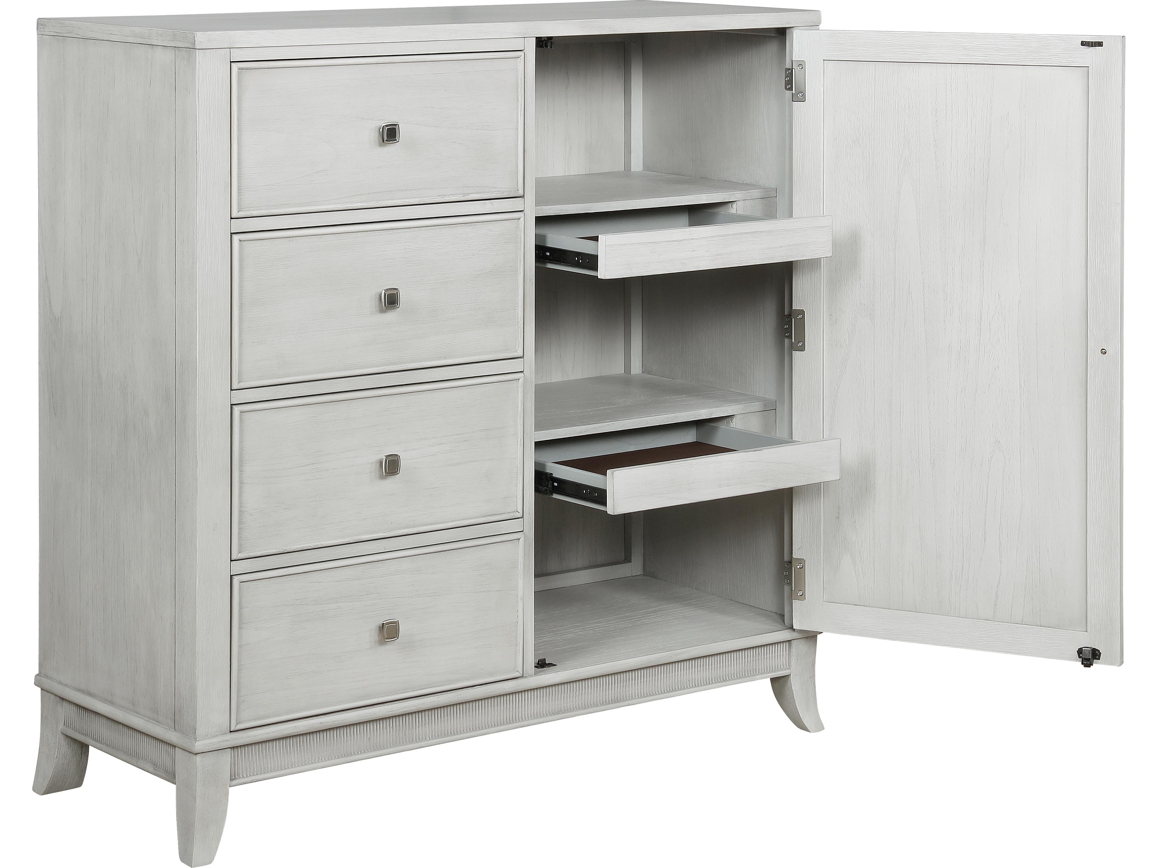 Avalon Furniture White Mindi Wood Accent Chest