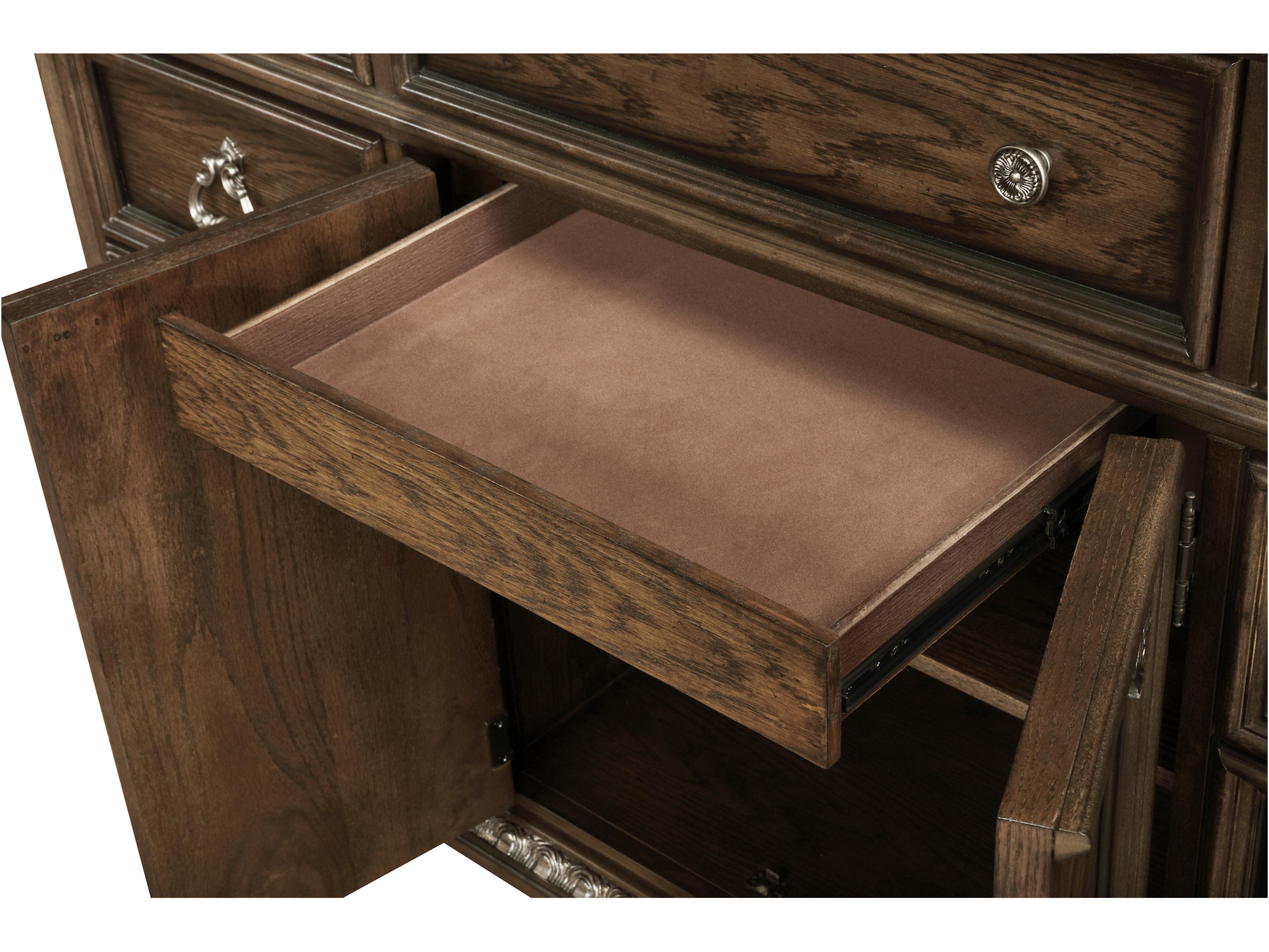 Avalon Furniture Brown Oak Wood Dresser