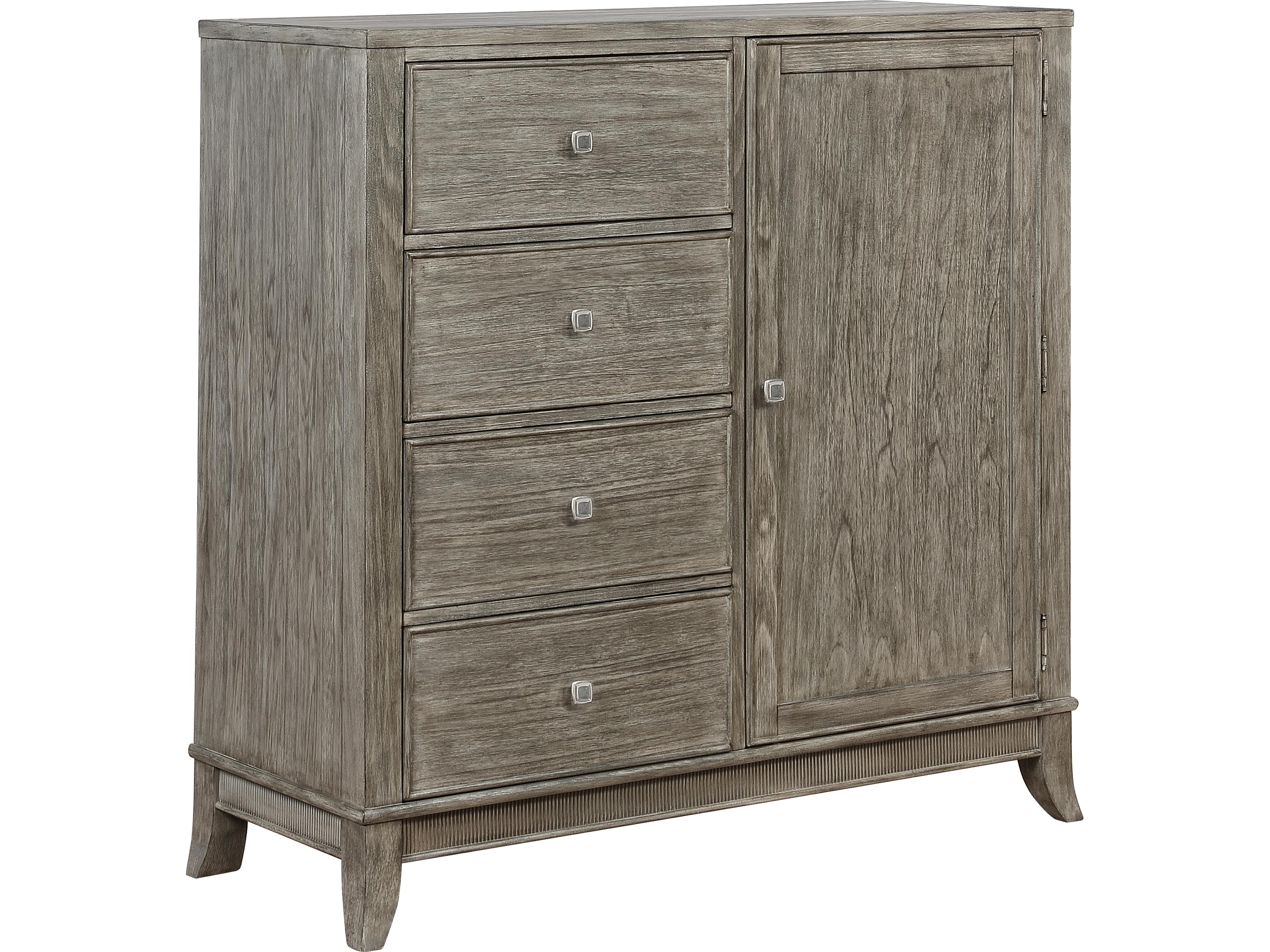 Brushed Gray Mindi Wood Accent Chest