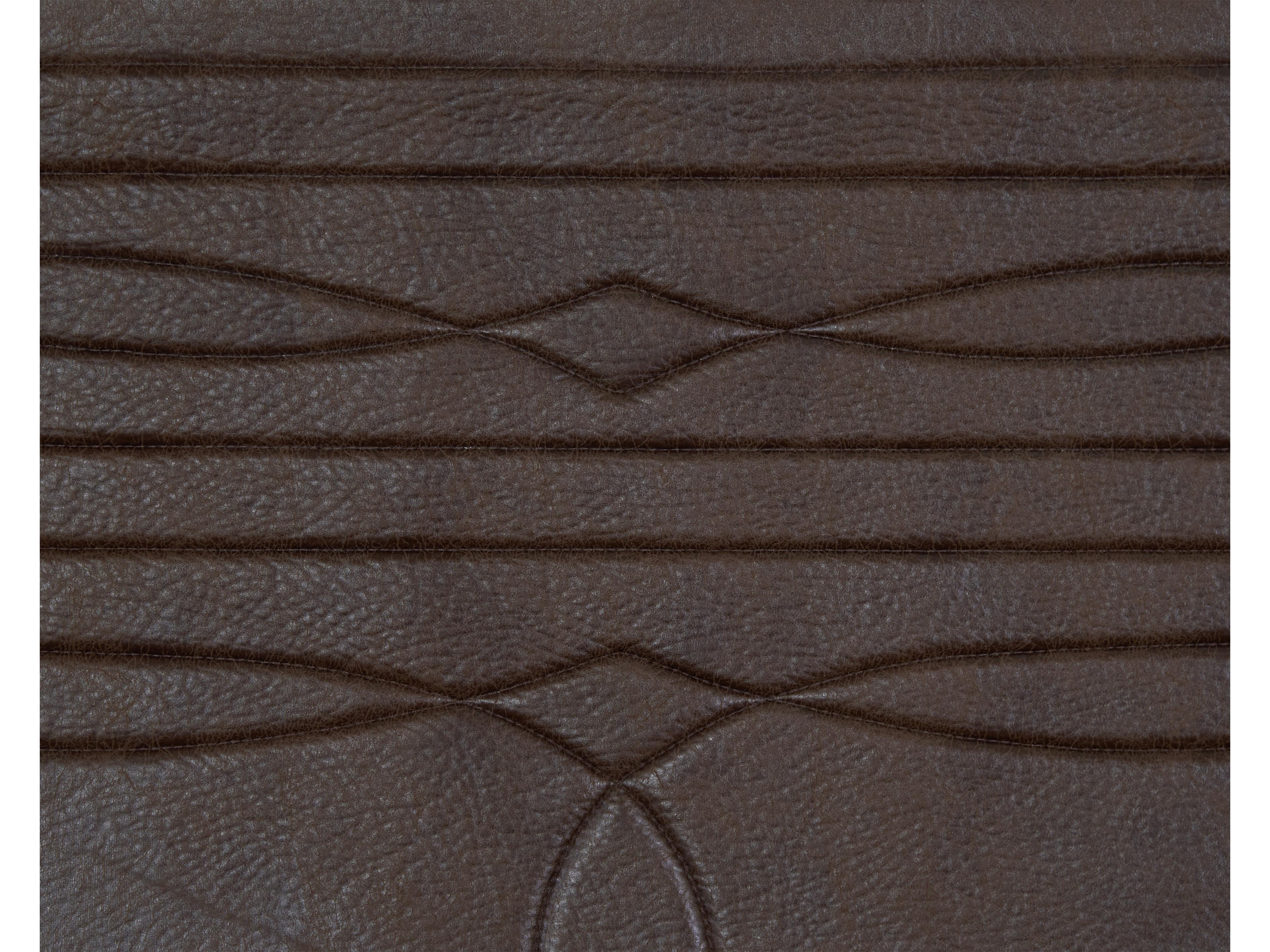 Avalon Furniture Warm Brown Oak Rubberwood Upholstered King Panel Bed