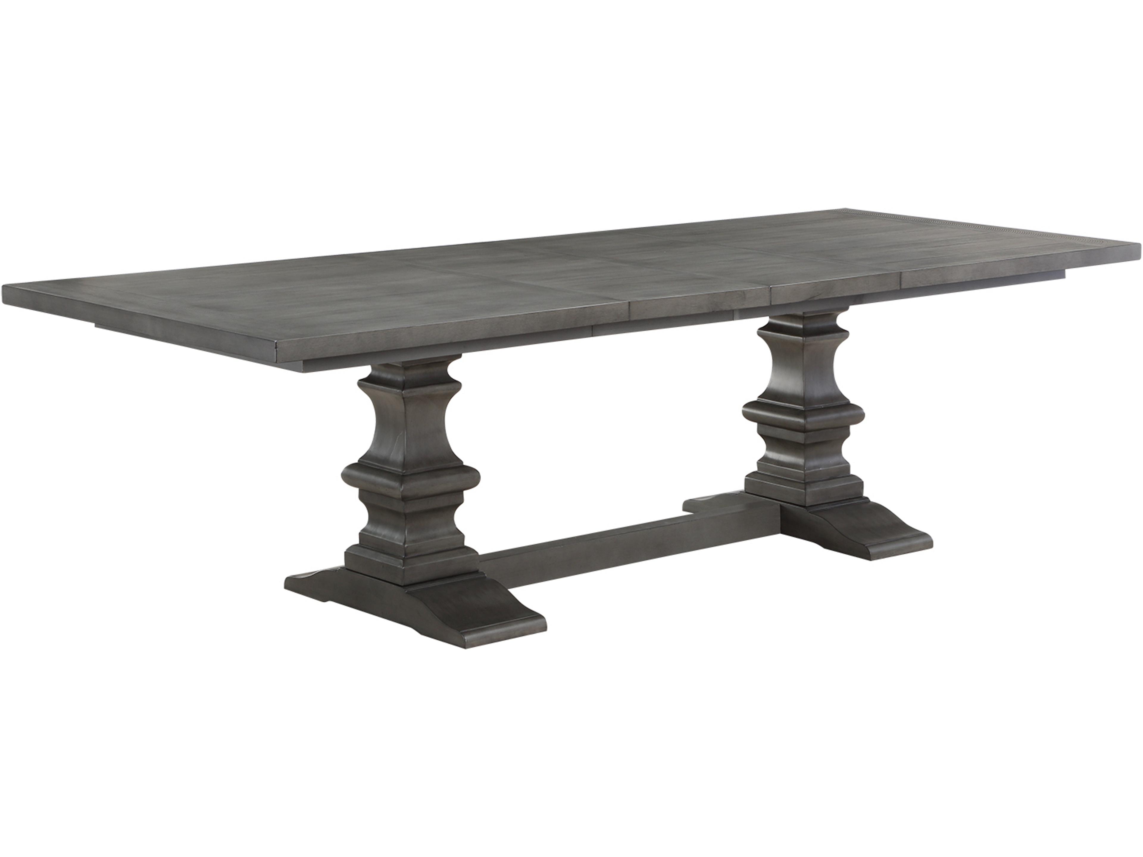 Rectangular Wood Gray Dining Table