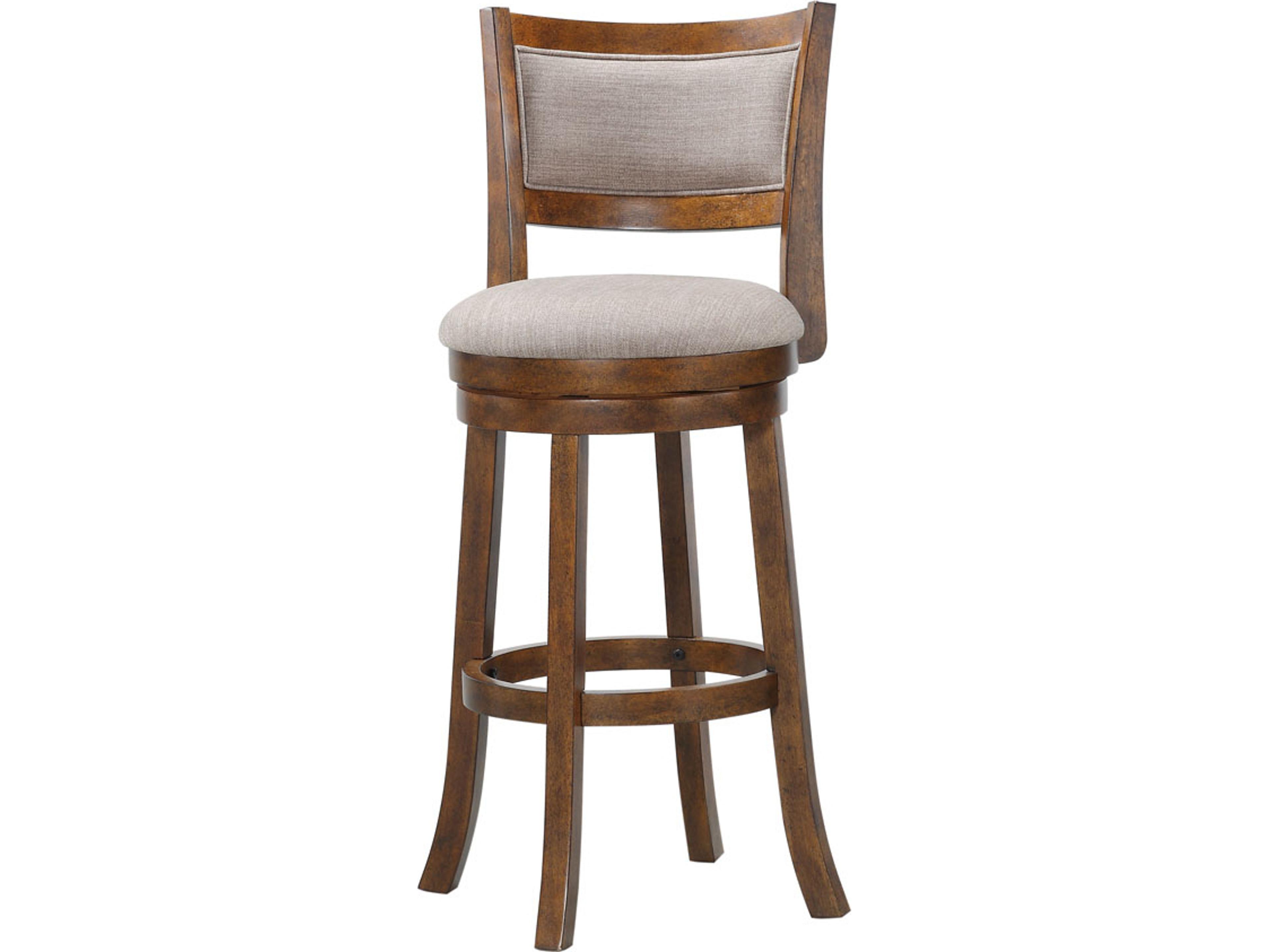 D01800 Collection 29-Inch Swivel Barstool Burnt Brown Upholstered
