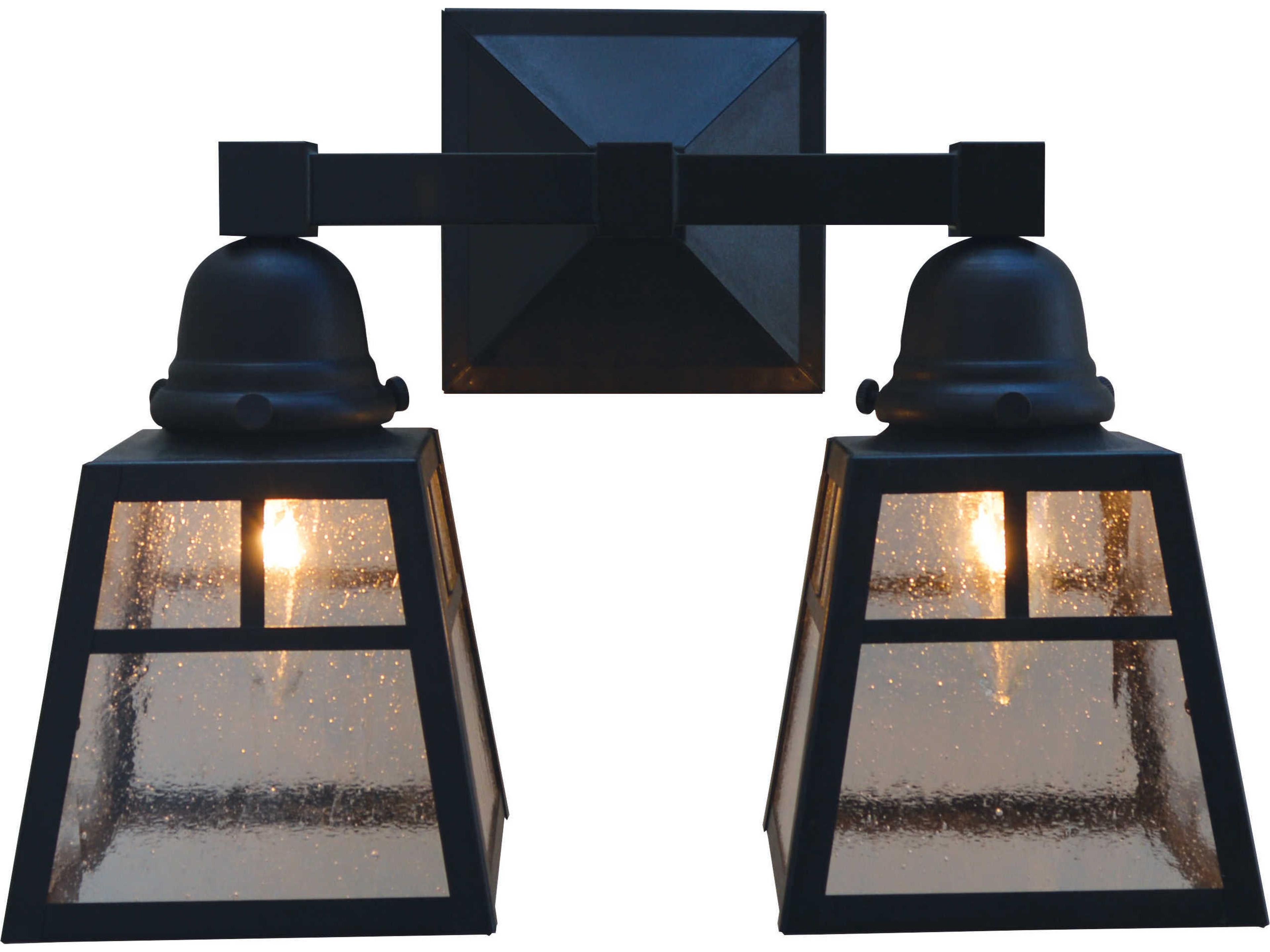 A-line 2-Light Bronze Glass Vanity Light