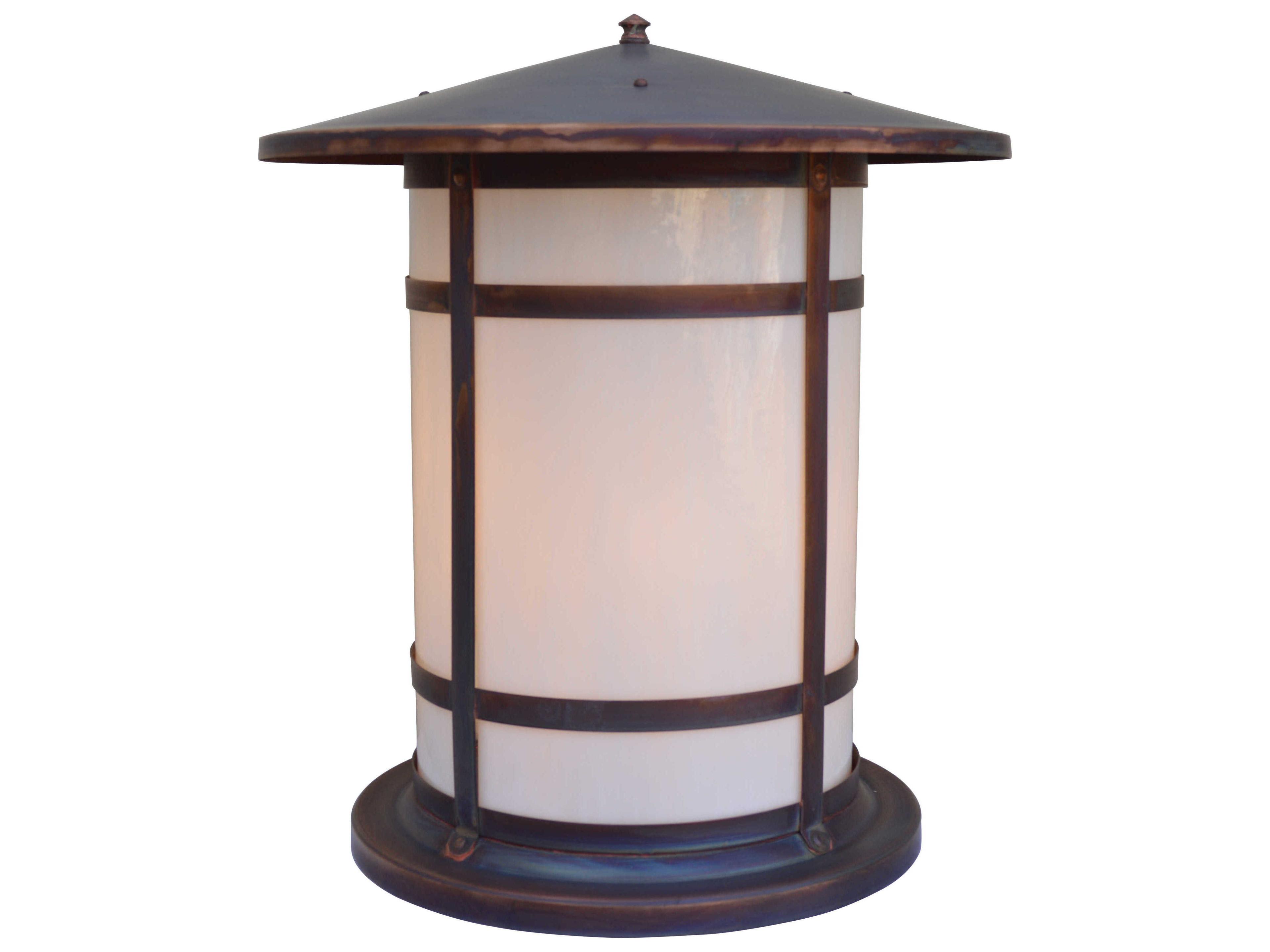 Berkeley 1 - Light Glass Outdoor Column Mount