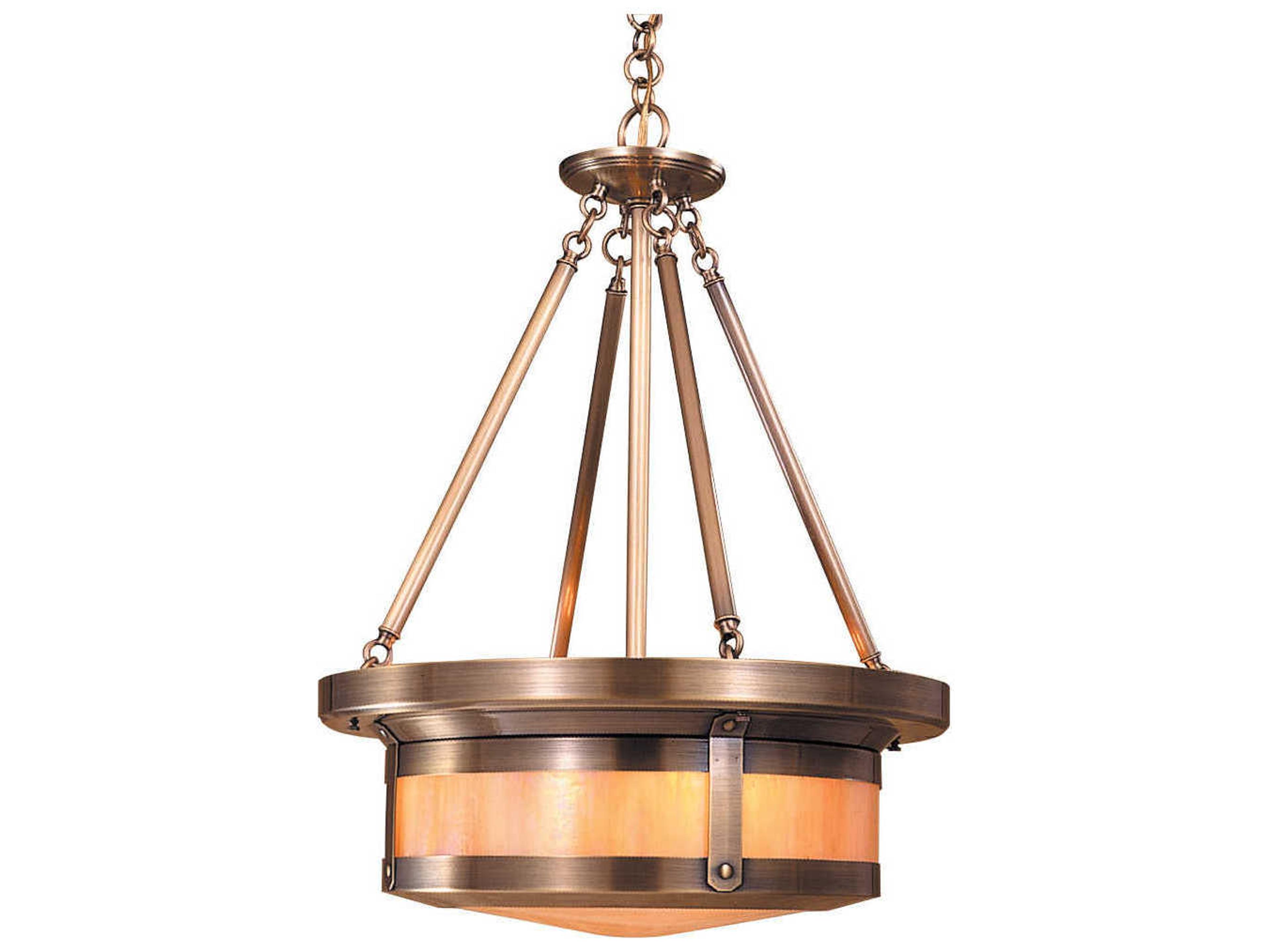 Berkeley 4-Light Brass Glass Pendant