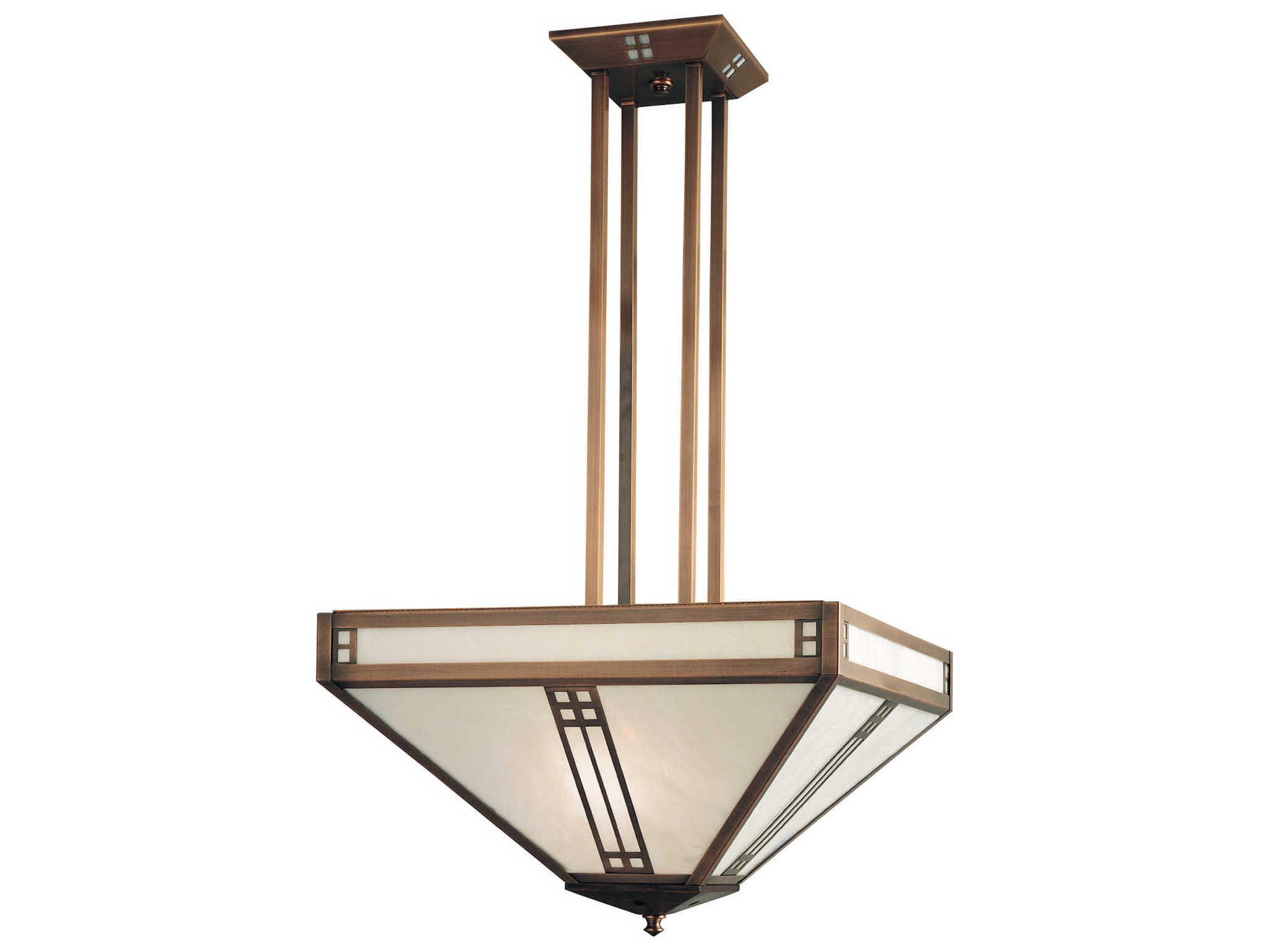 Prairie 4-Light Copper Glass Pendant