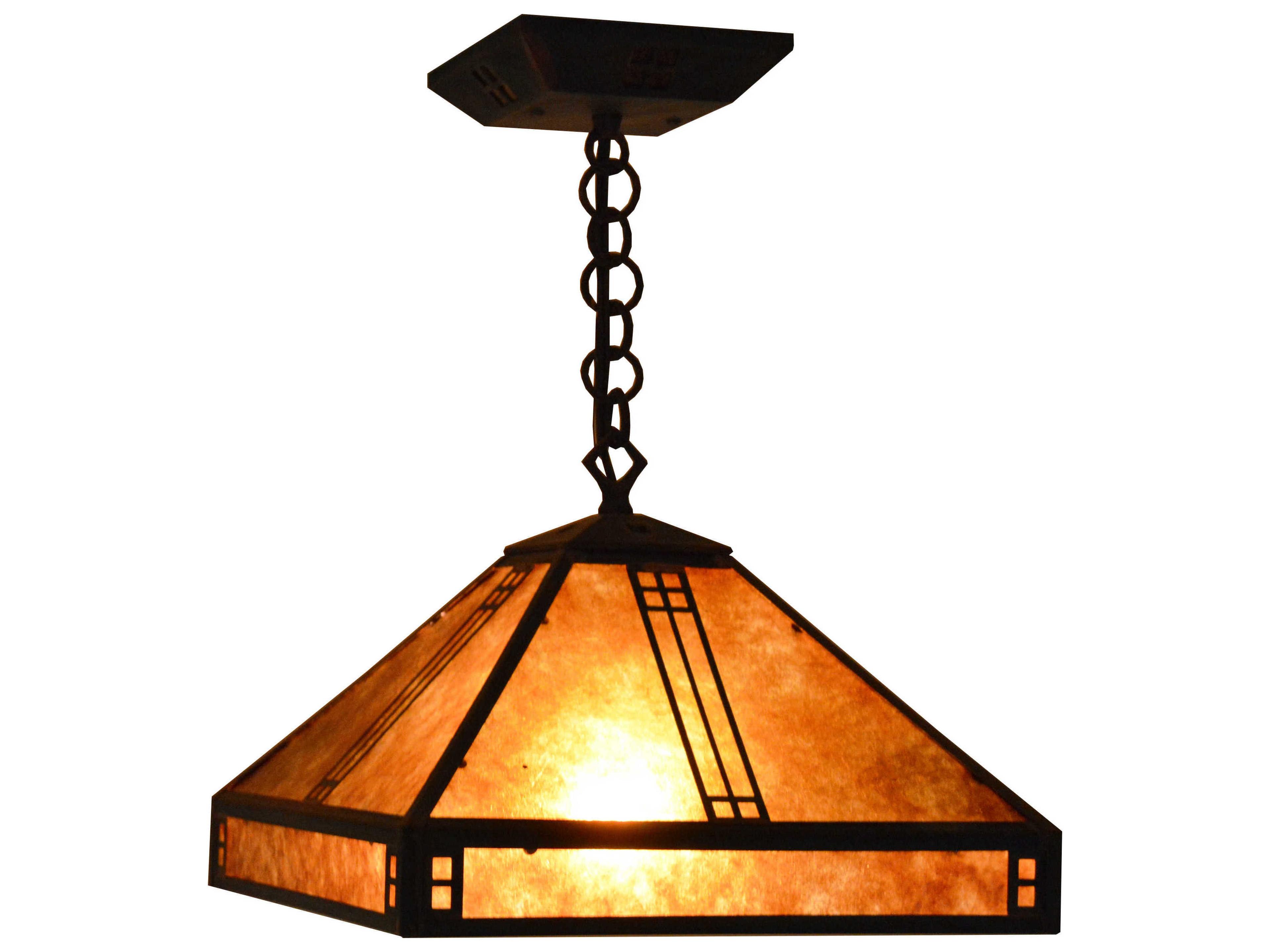 Prairie 1-Light Bronze Glass Mini Pendant