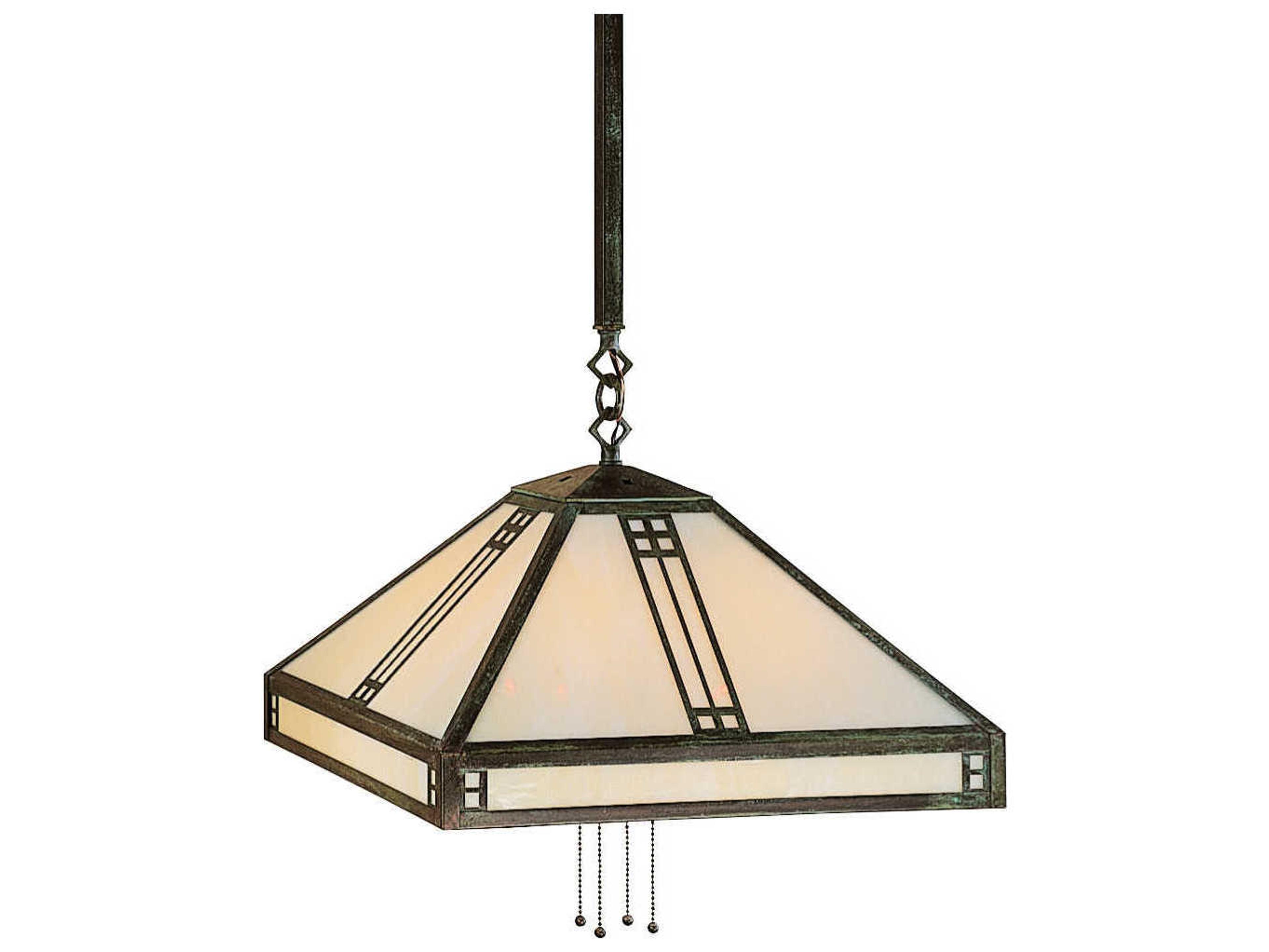 Prairie 4-Light Brown Glass Pendant