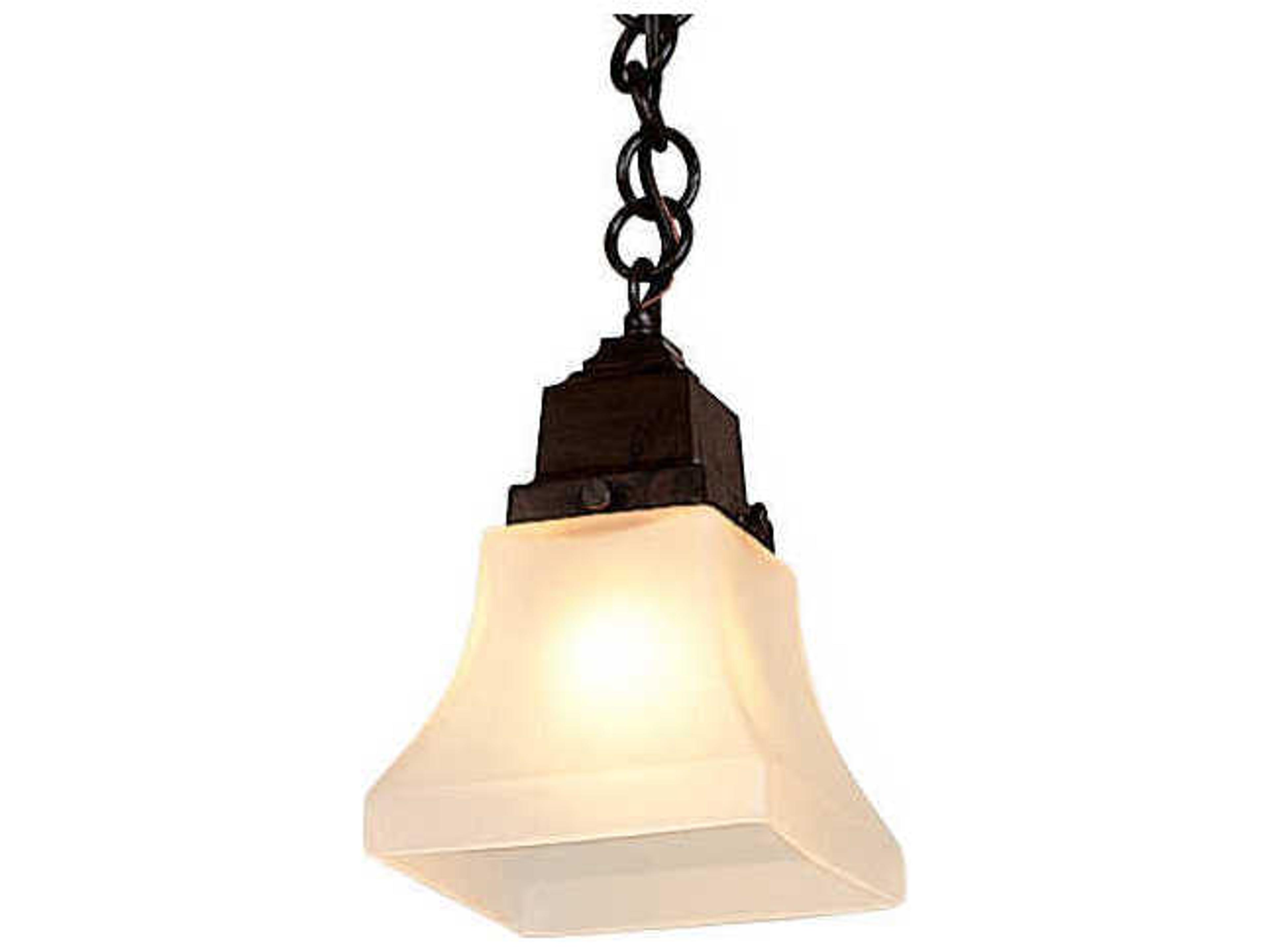 Ruskin 1-Light Bronze Glass Bell Mini Pendant