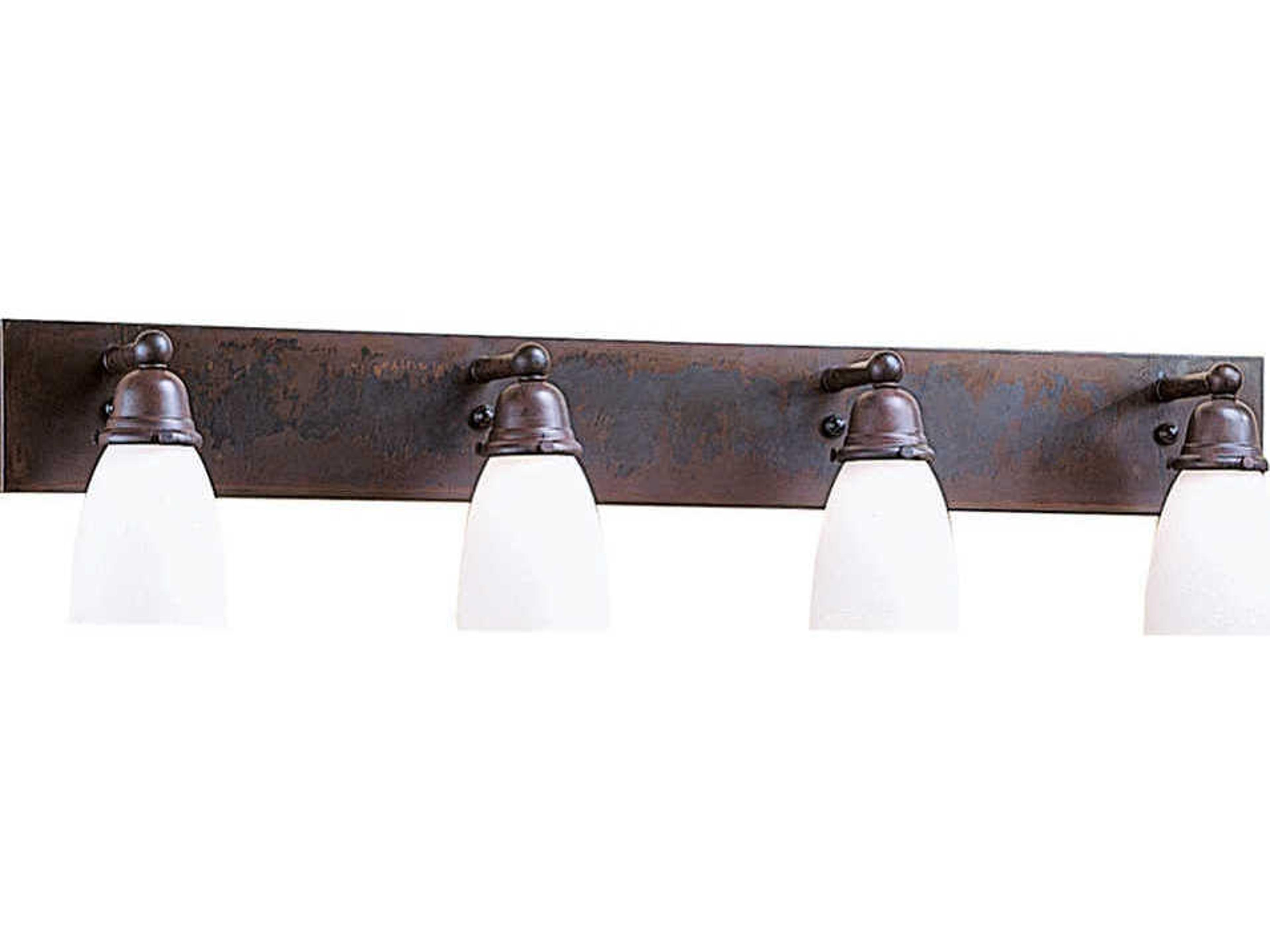 Simplicity 4-Light Brown Glass Vanity Light