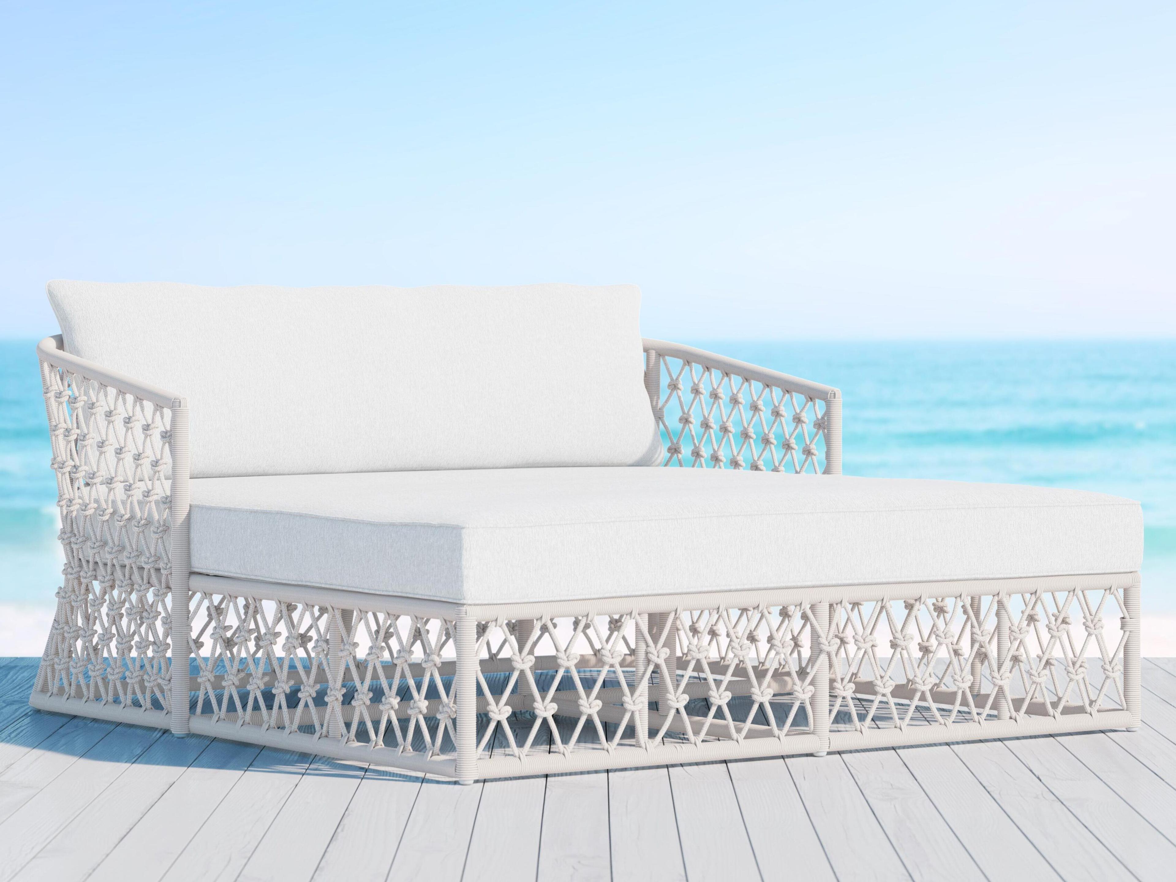 Azzurro Living Amelia Sand All-Weather Rope Day Bed with Cushion