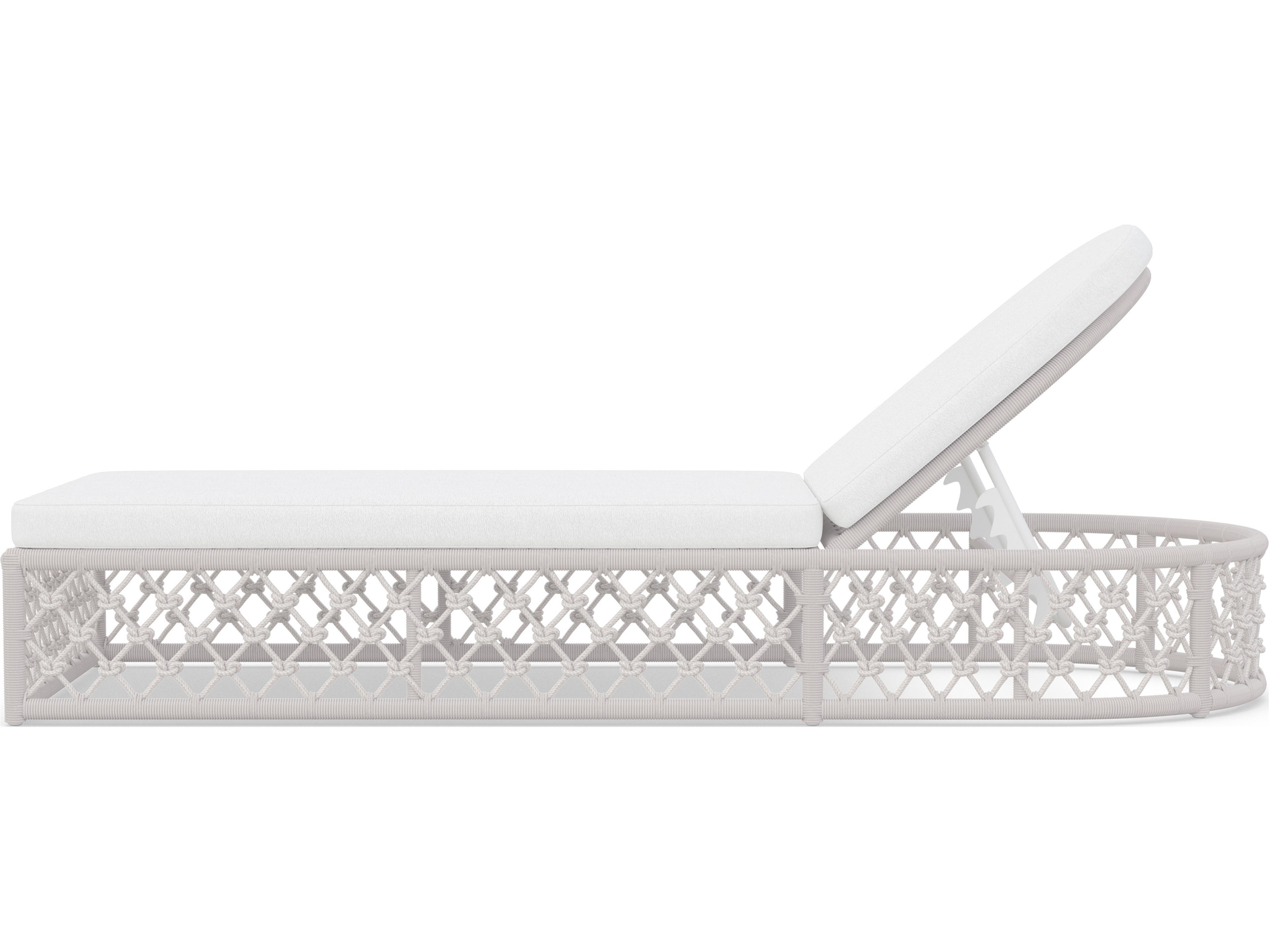 Azzurro Living Amelia Sand All-Weather Rope Outdoor Chaise Lounge with Cloud Cushion