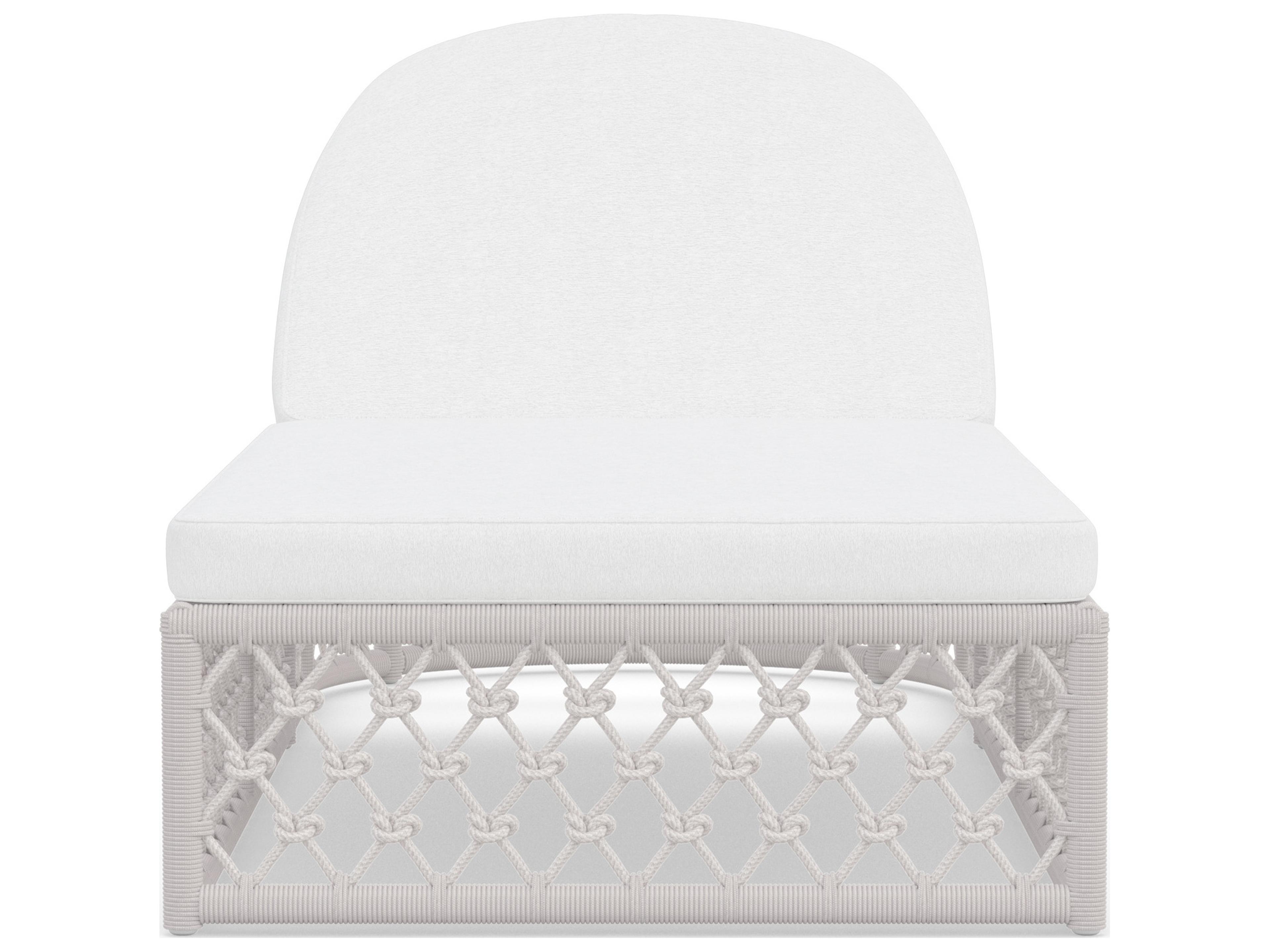 Azzurro Living Amelia Sand All-Weather Rope Outdoor Chaise Lounge with Cloud Cushion