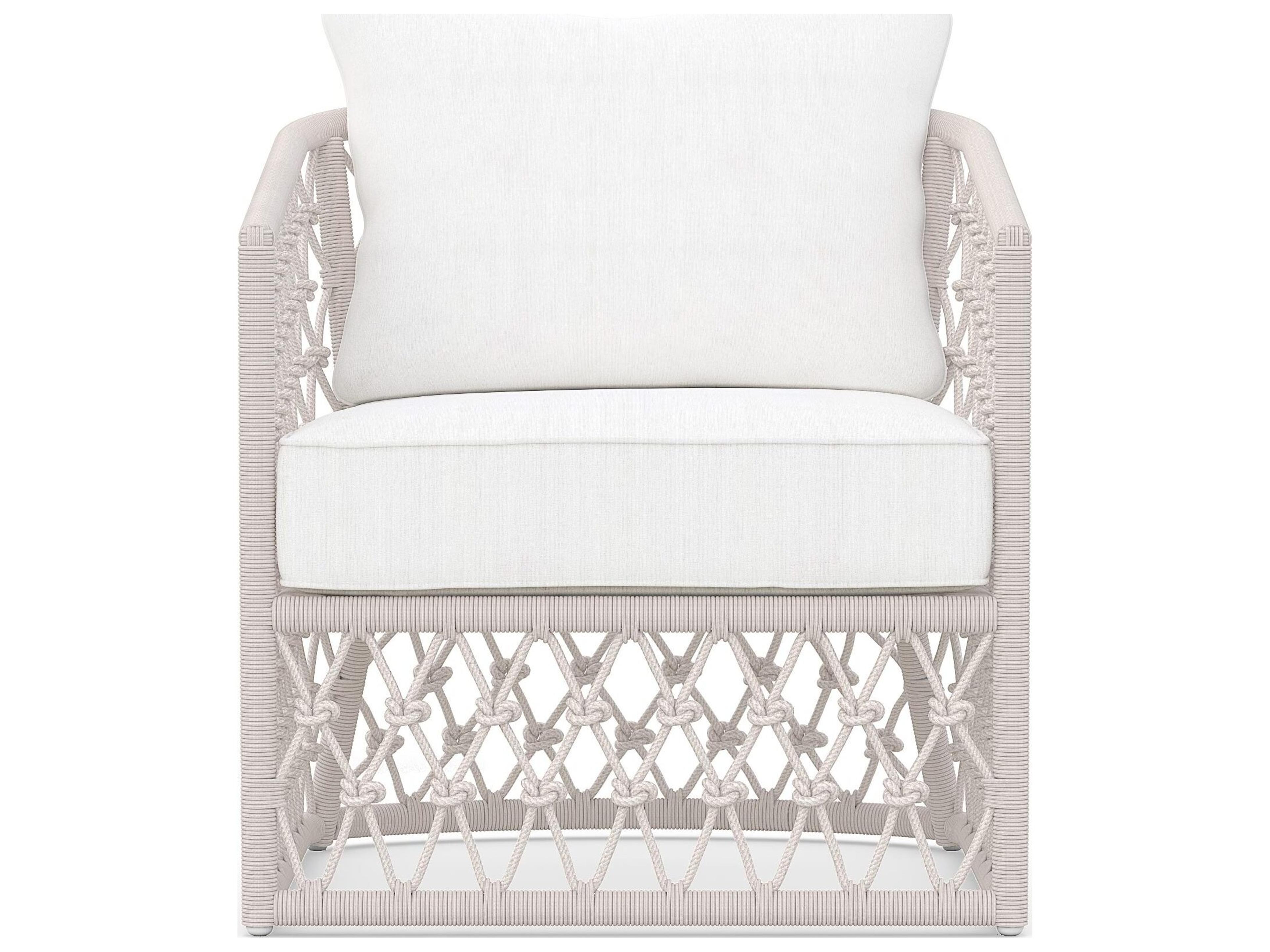 Azzurro Living Amelia Sand All-Weather Rope Outdoor Patio Lounge Chair with Cloud Cushion