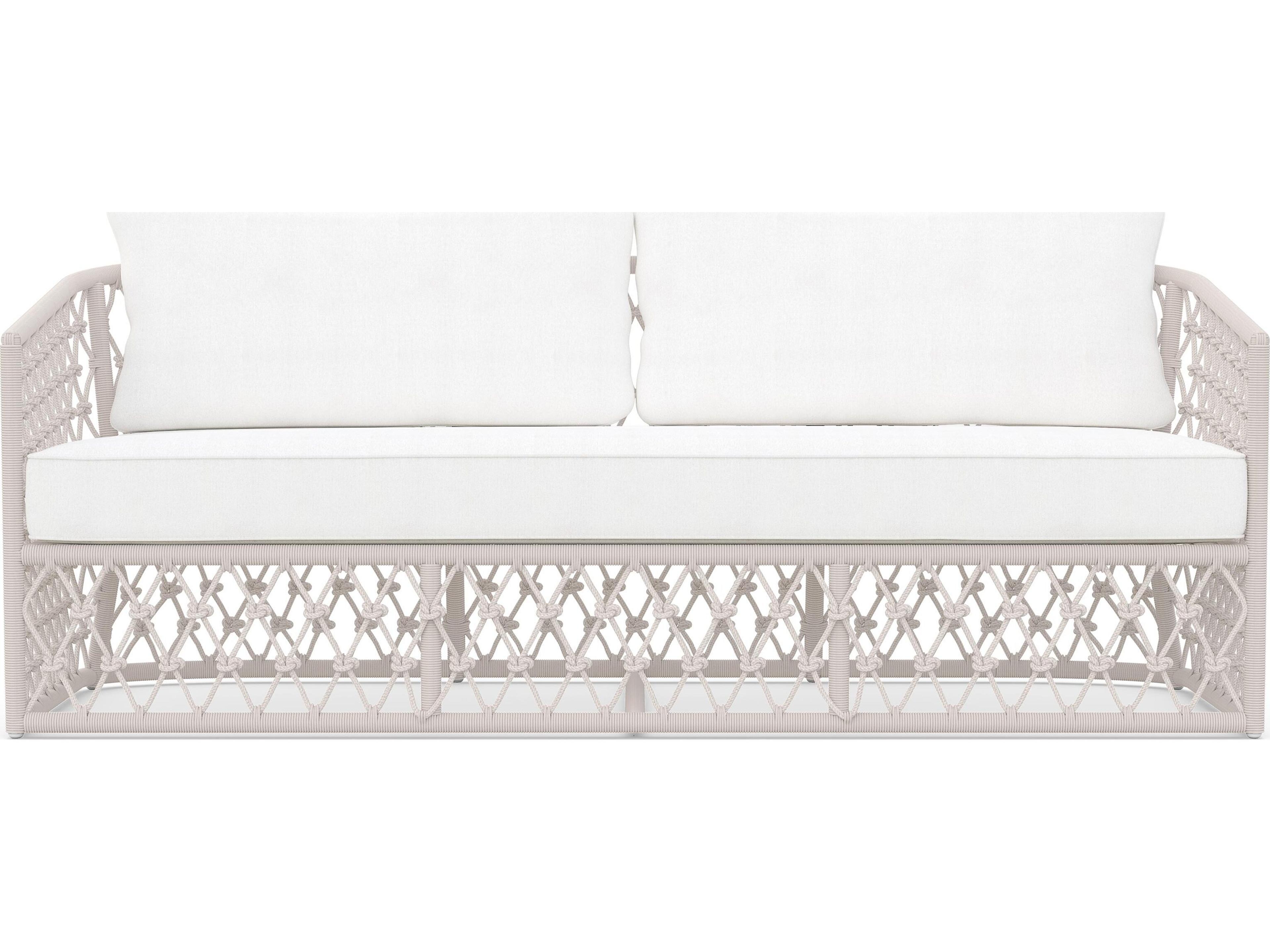 Azzurro Living Amelia Sand All-Weather Rope Outdoor Patio Sofa with Cloud Cushion