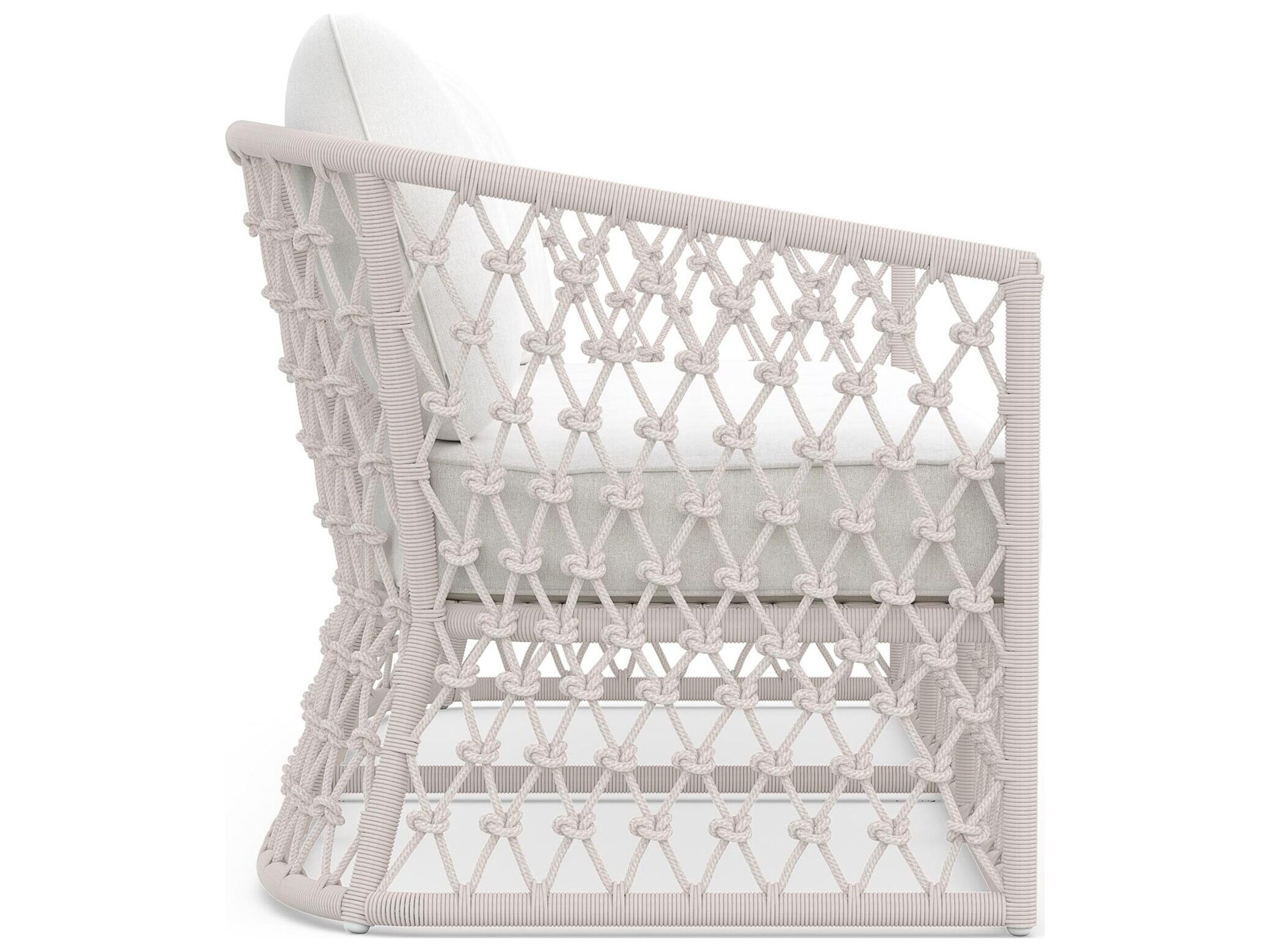 Azzurro Living Amelia Sand All-Weather Rope Outdoor Patio Sofa with Cloud Cushion