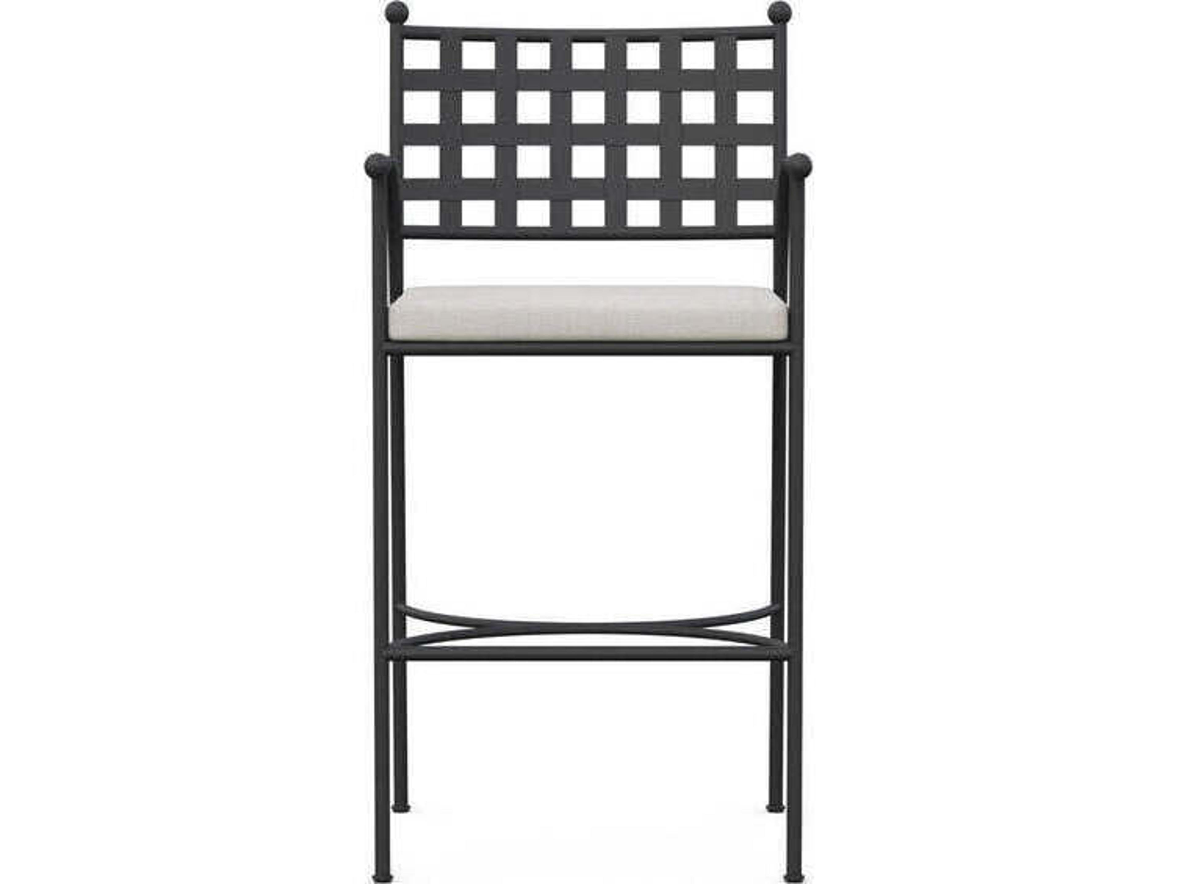 Azzurro Living Athens Wrought Iron Metal Bar Stool