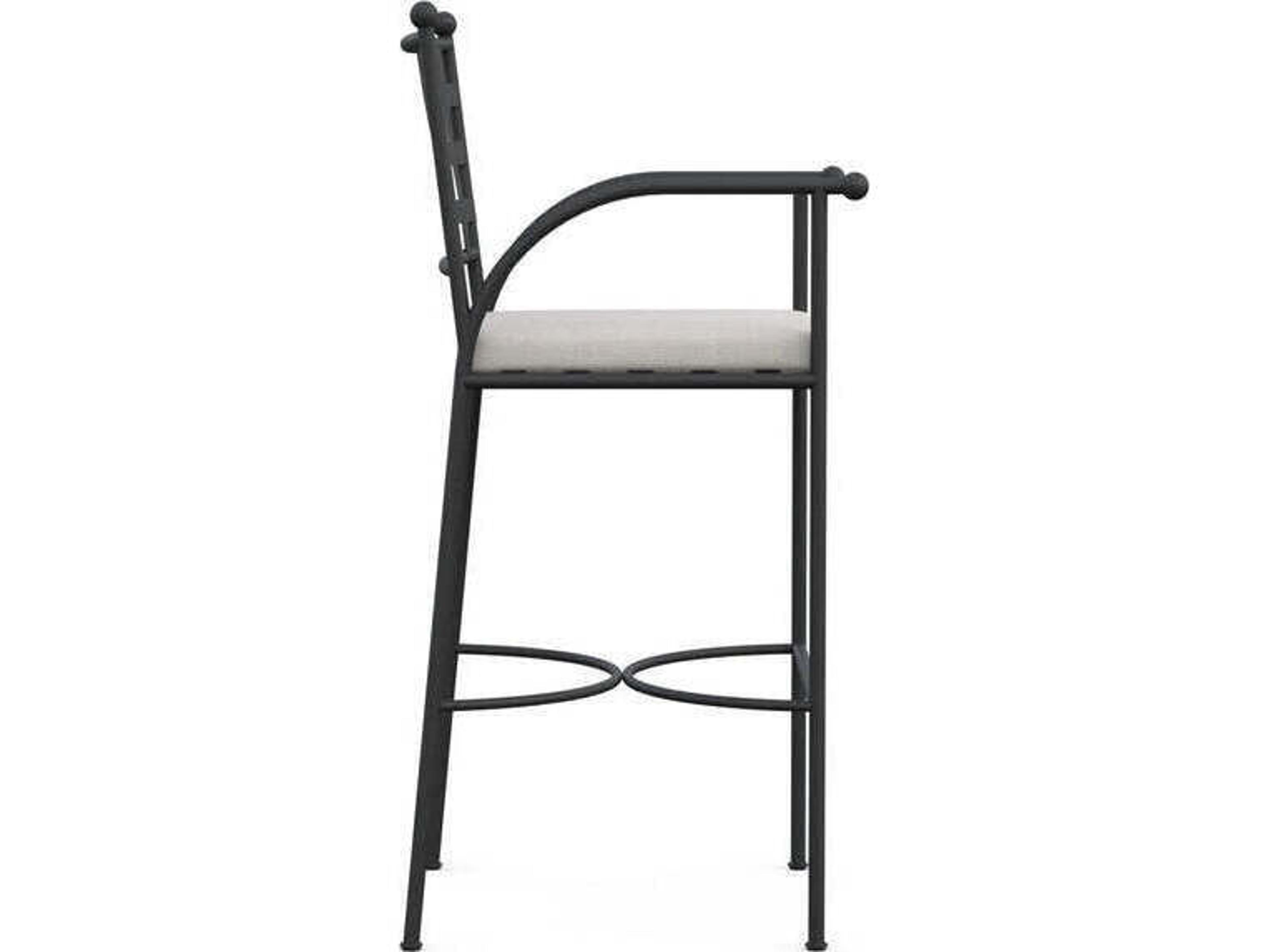 Azzurro Living Athens Wrought Iron Metal Bar Stool